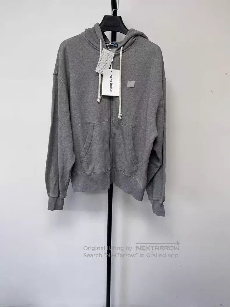 Acne Studios Acne Studios Drawstring hooded zip-up sweatshirt, gray Size US XS / EU 42 / 0 - 1 Thumbnail
