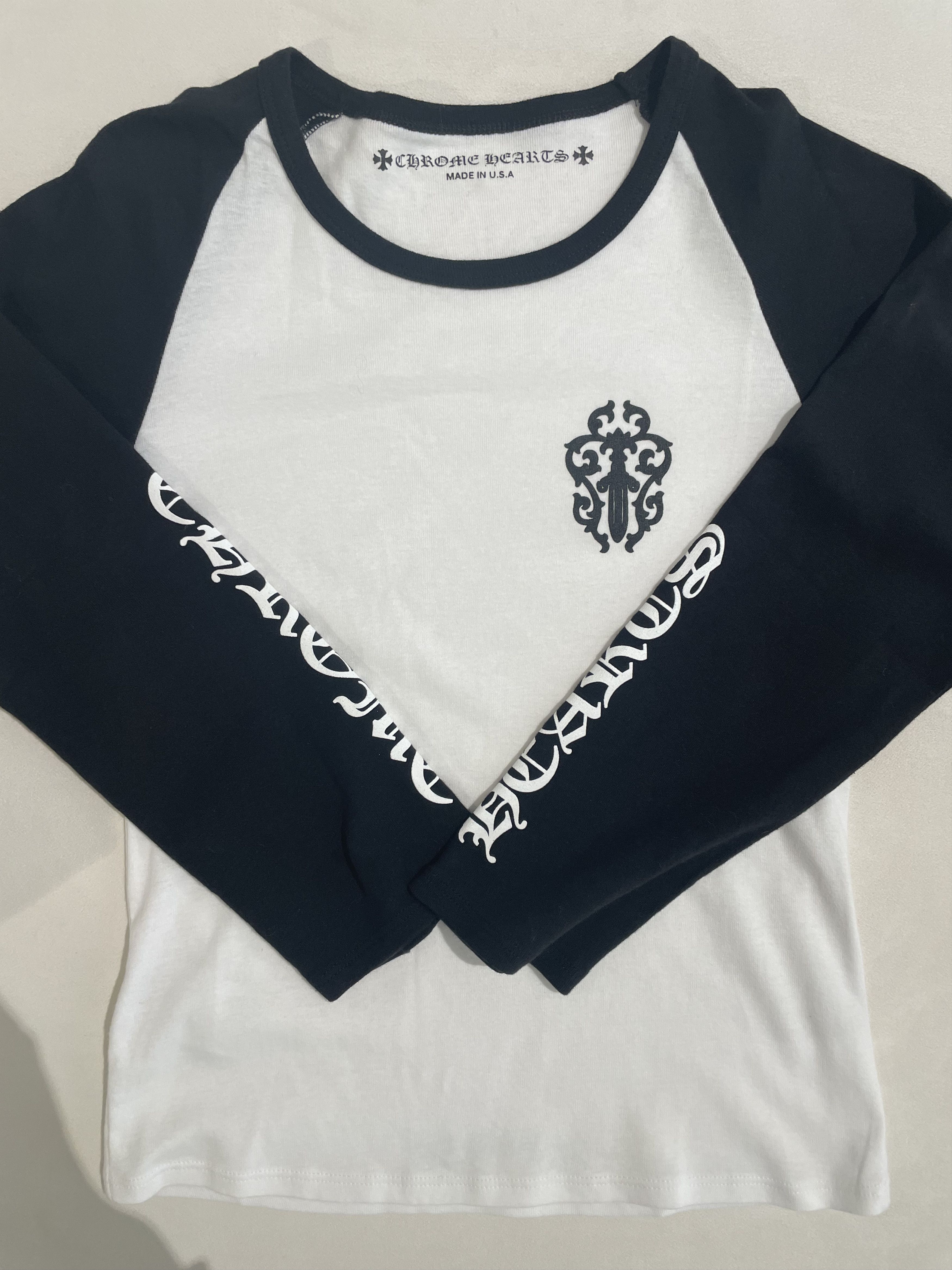 Chrome Hearts Chrome Hearts Dagger Baseball Long Mid Sleeve Babyshirt Size US M / EU 48-50 / 2 - 6 Thumbnail