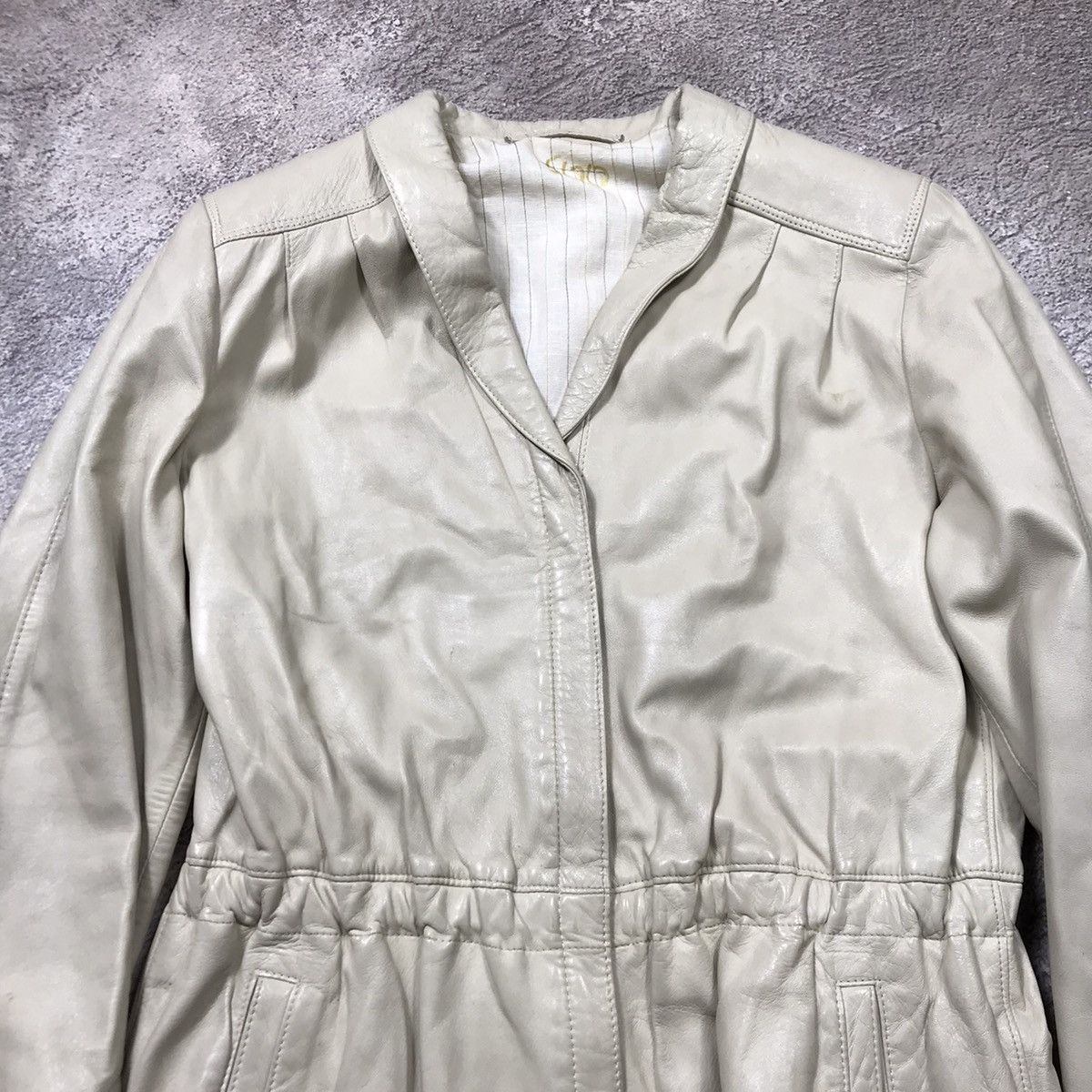 Vintage Vintage 90s Cream Oversized Chore Jacket Workwear Grunge M Size M / US 6-8 / IT 42-44 - 3 Thumbnail