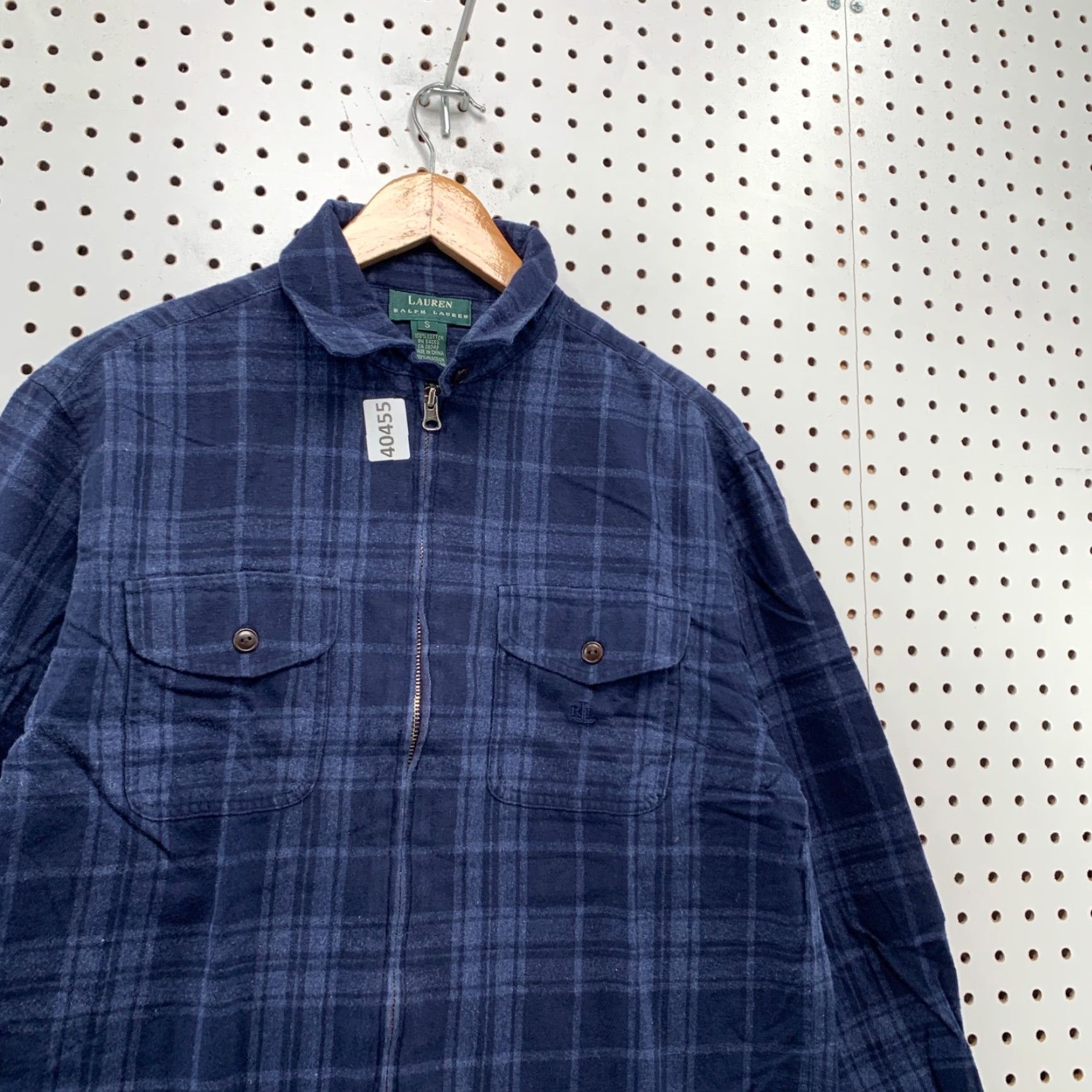 Ralph Lauren VINTAGE Lauren Ralph Lauren Zip Flannel Jacket Womens Small Blue Plaid 20x27 Jacket Womens Small Blue Plaid 20x27 Size S / US 4 / IT 40 - 7 Thumbnail