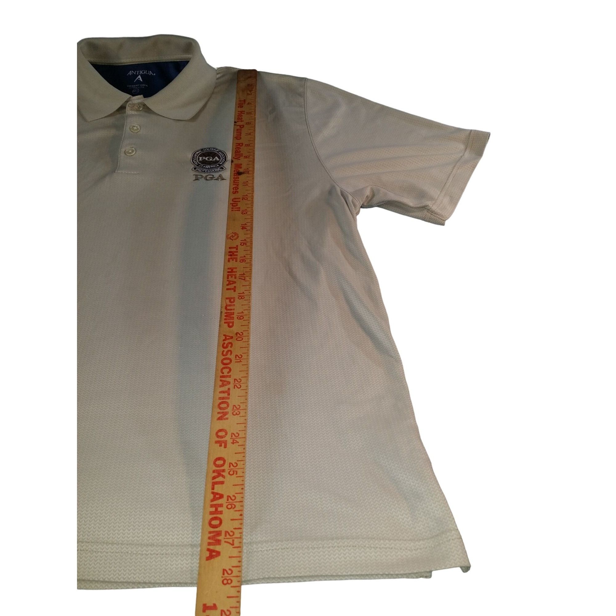 Antigua PGA Golf Polo Men Sz XL Antigua Cream Desert Dry Xtra Lite S Size US XL / EU 56 / 4 - 3 Thumbnail