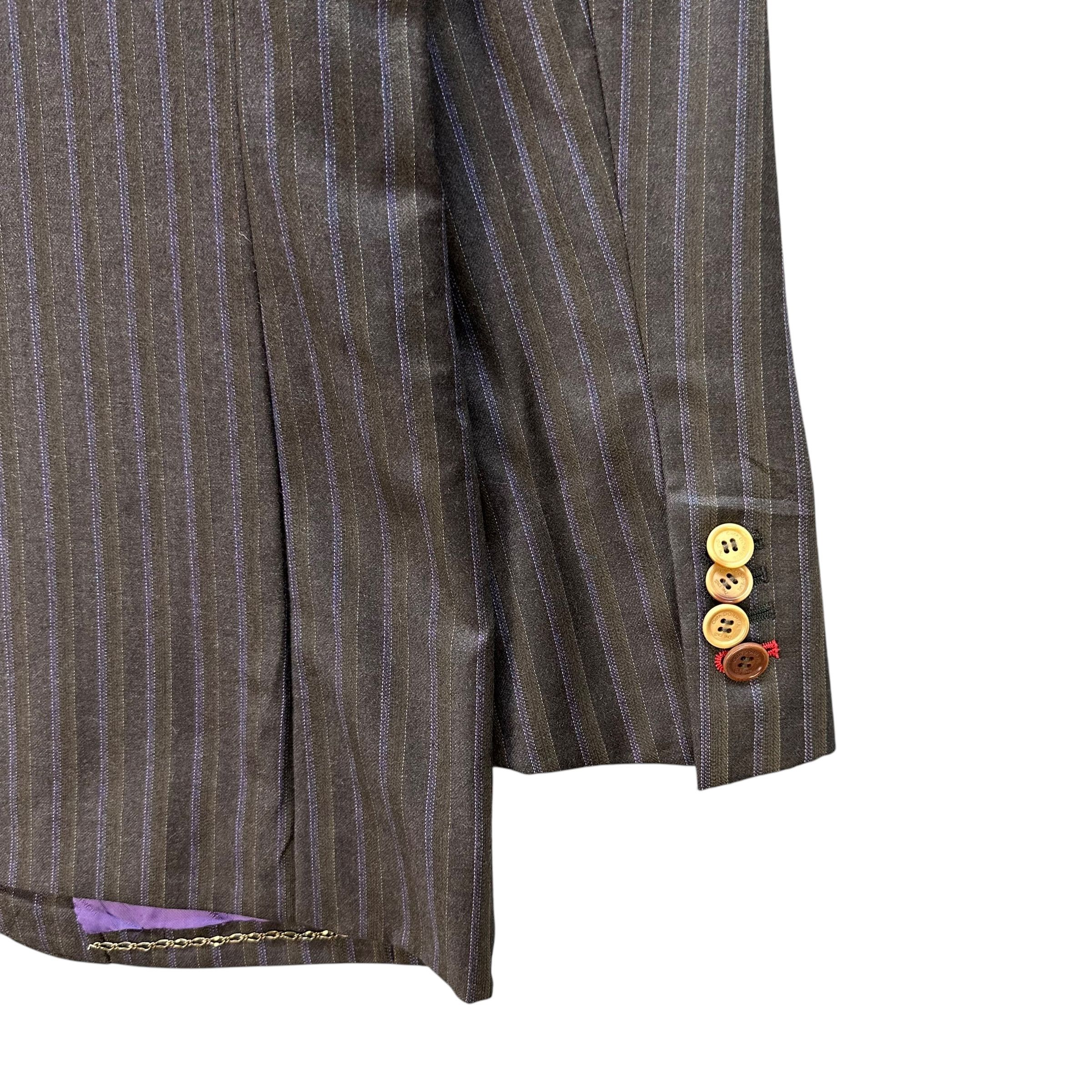 Japanese Brand Cloth DORMEIUL Wool Mohair Cashmere Suit Jacket #A67-1615 Size 40R - 14 Thumbnail