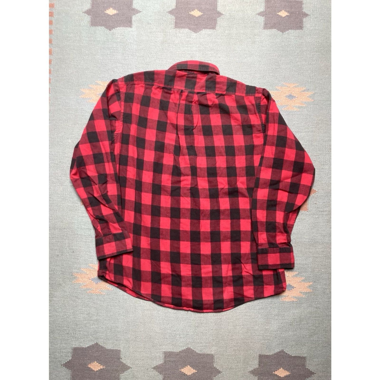 Eddie Bauer VINTAGE Eddie Bauer Shirt Plaid Flannel Buffalo USA XL Snap Front Long Sleeve Cotton Button-Up Mens Size US XL / EU 56 / 4 - 5 Thumbnail