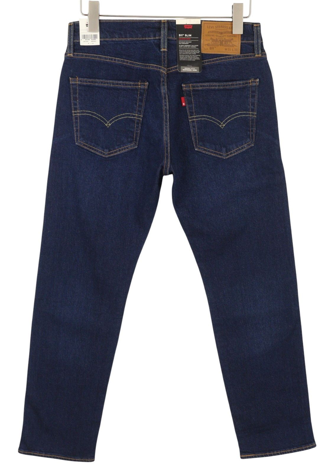 Levi's 511 W31/L30 Selvedge Slim Zip Faded Blue Jeans 87065 Size US 31 - 4 Thumbnail