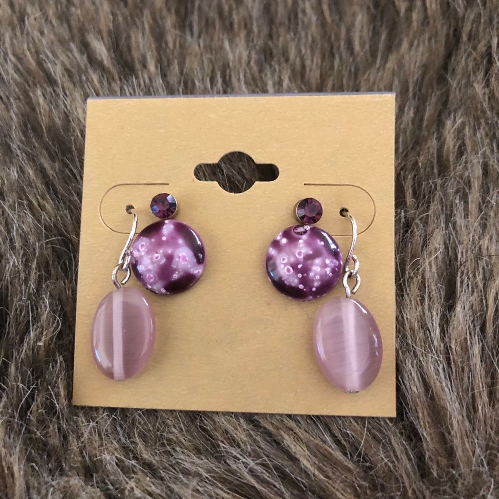 Vintage Vintage set of three purple tone pierced earrings Size ONE SIZE - 2 Thumbnail