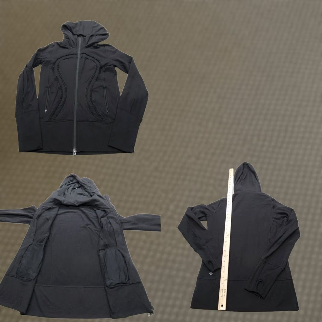 Lululemon Lululemon Define Hoodie 4 Black Full Zip Athletic Pockets Thumbholes Womens Size S / US 4 / IT 40 - 1 Thumbnail