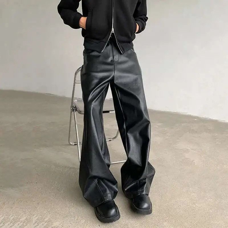 Vintage Black Pants Casual Pu Leather Size US 32 / EU 48 - 1 Thumbnail