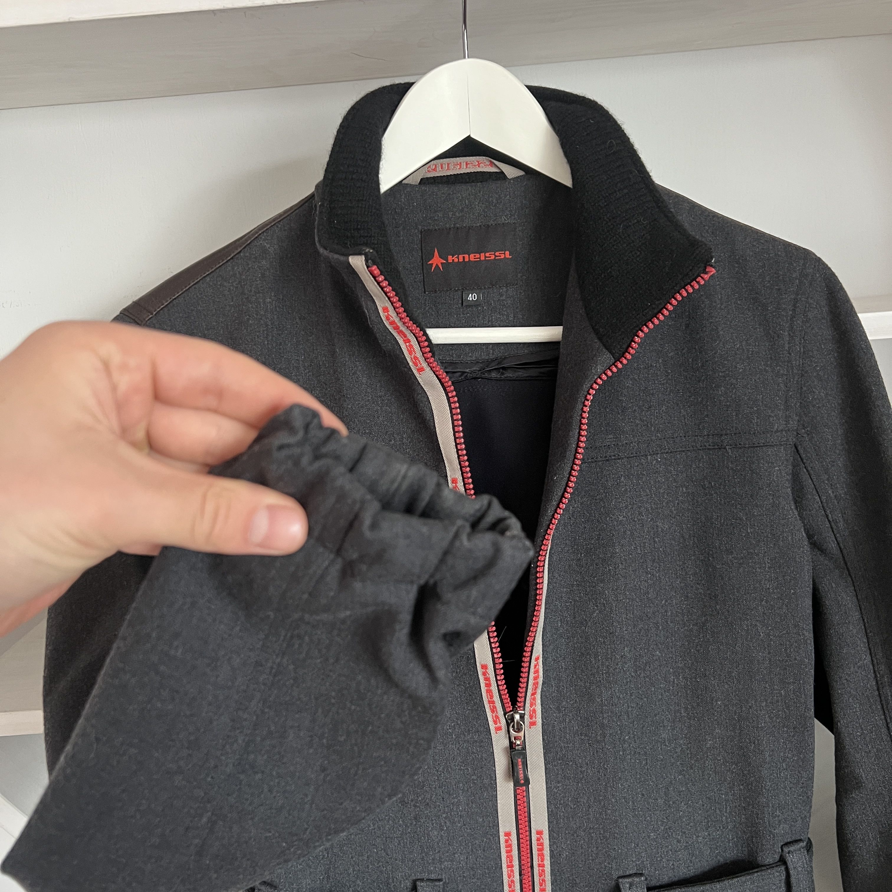 Bogner Vintage Women's KNEISSL Wool Leather Gray Jacket Size S / US 4 / IT 40 - 7 Thumbnail