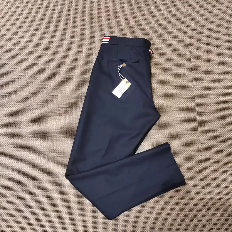 Thom Browne Thom Browne Minimal Solid Navy Trousers - dmc Size US 30 / EU 46 - 1 Thumbnail