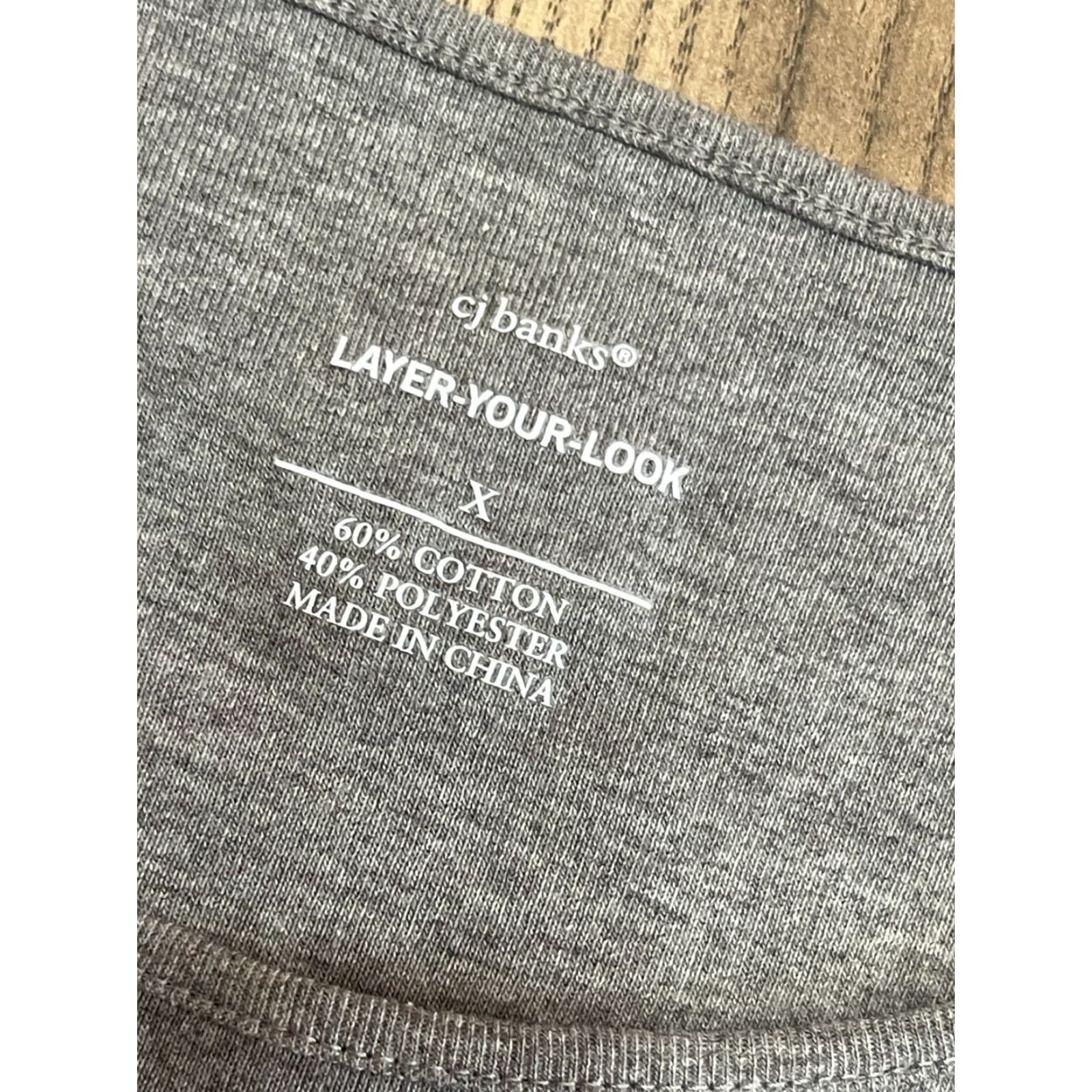Vintage **Cj Banks Gray Women's Large Long Sleeve T-Shirt Layer Your Look** User: Cj Banks Gray Women's Large Long Sleeve T-Shirt Layer Your Look Size L / US 10 / IT 46 - 7 Thumbnail