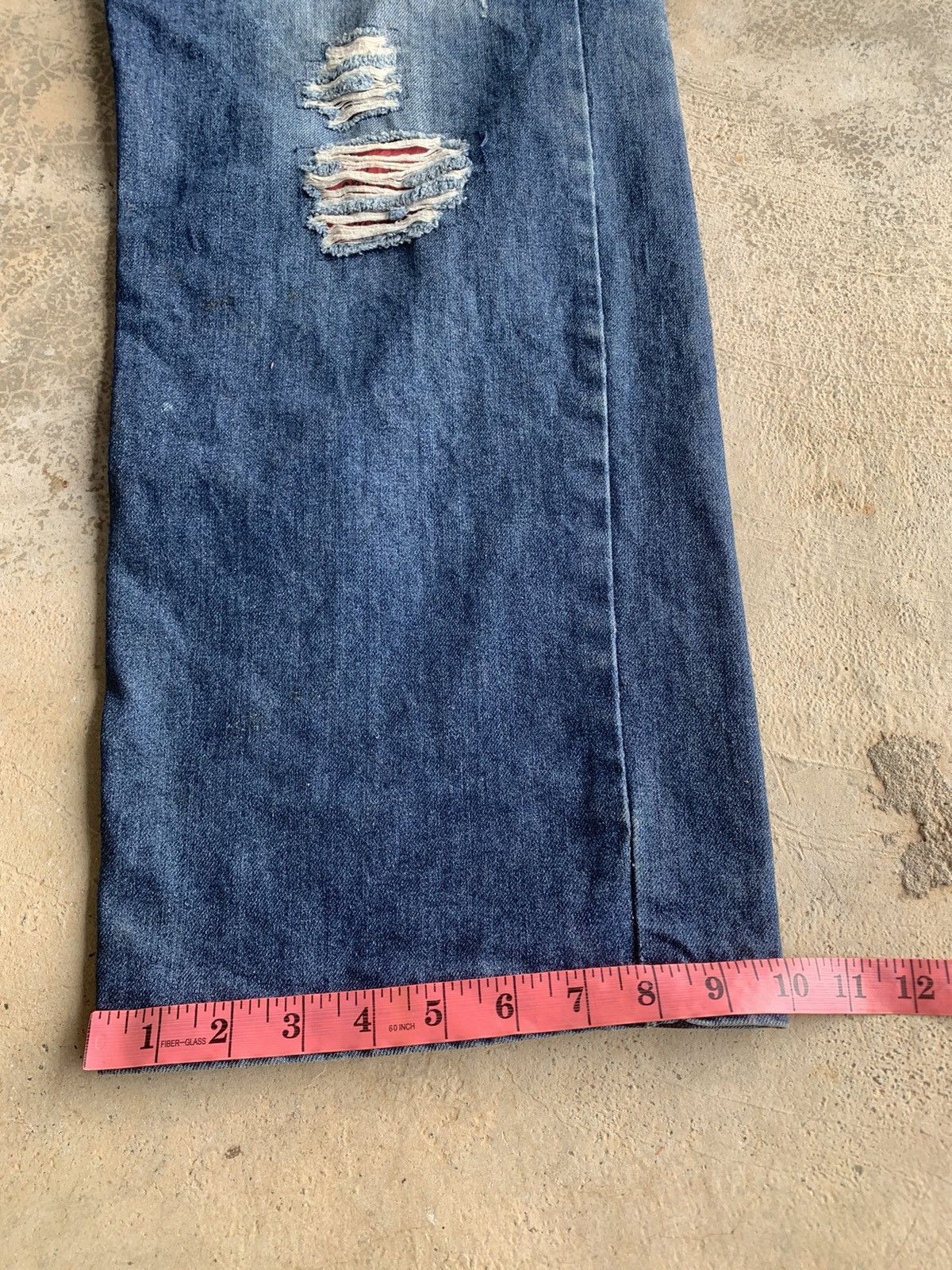 If Six Was Nine Distressed Denim Baggy Jeans Size US 38 / EU 54 - 11 Thumbnail