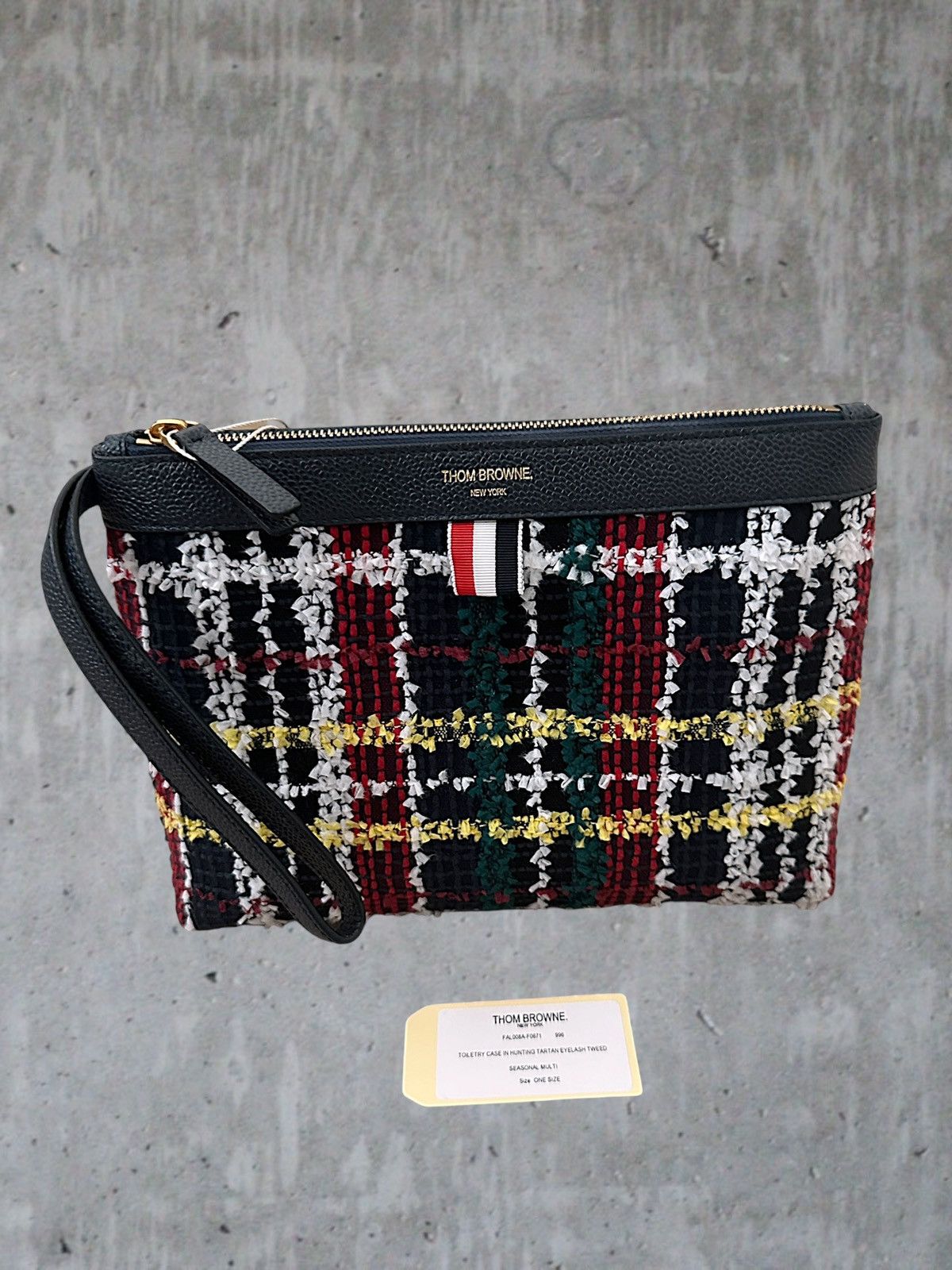Thom Browne Thom Browne Tweed Zip Pouch Size ONE SIZE - 12 Thumbnail