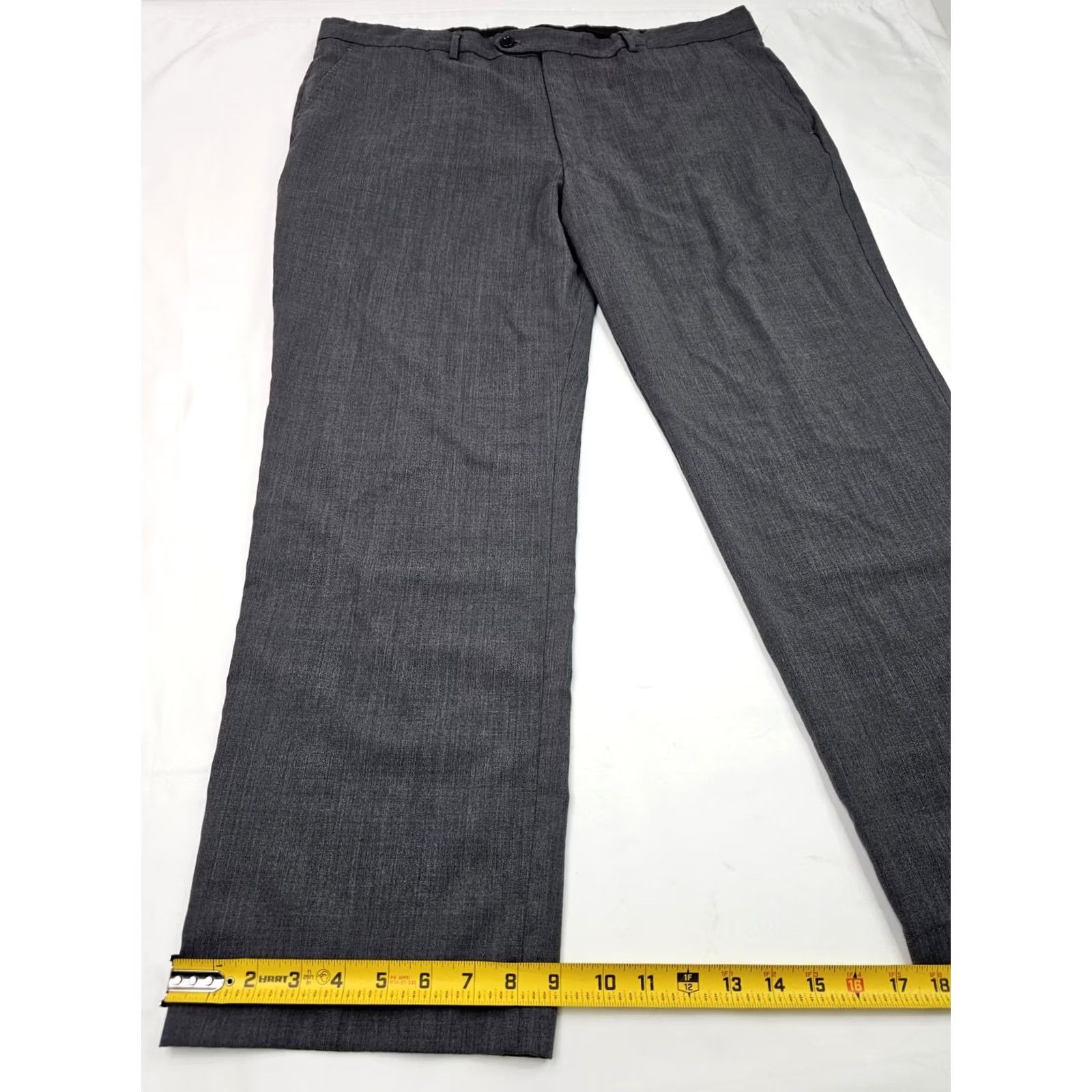 Stafford Stafford Executive 100% Wool Dress Pants Men 40x29 Gray Classic Fit Straight Front Size US 40 / EU 56 - 2 Thumbnail