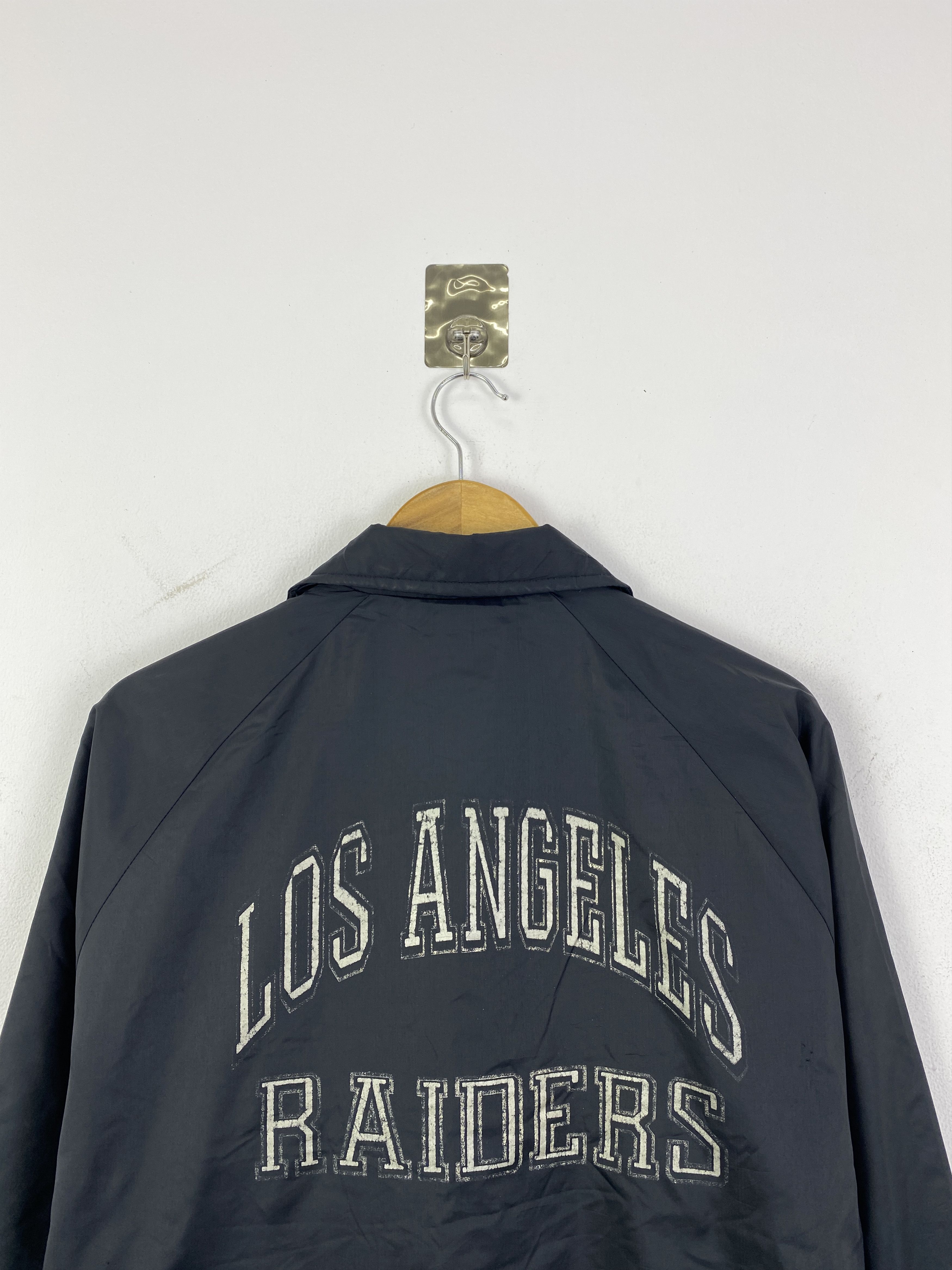 NFL Vintage 90s Raiders Los Angeles Coach Jacket J0089 Size US L / EU 52-54 / 3 - 2 Thumbnail