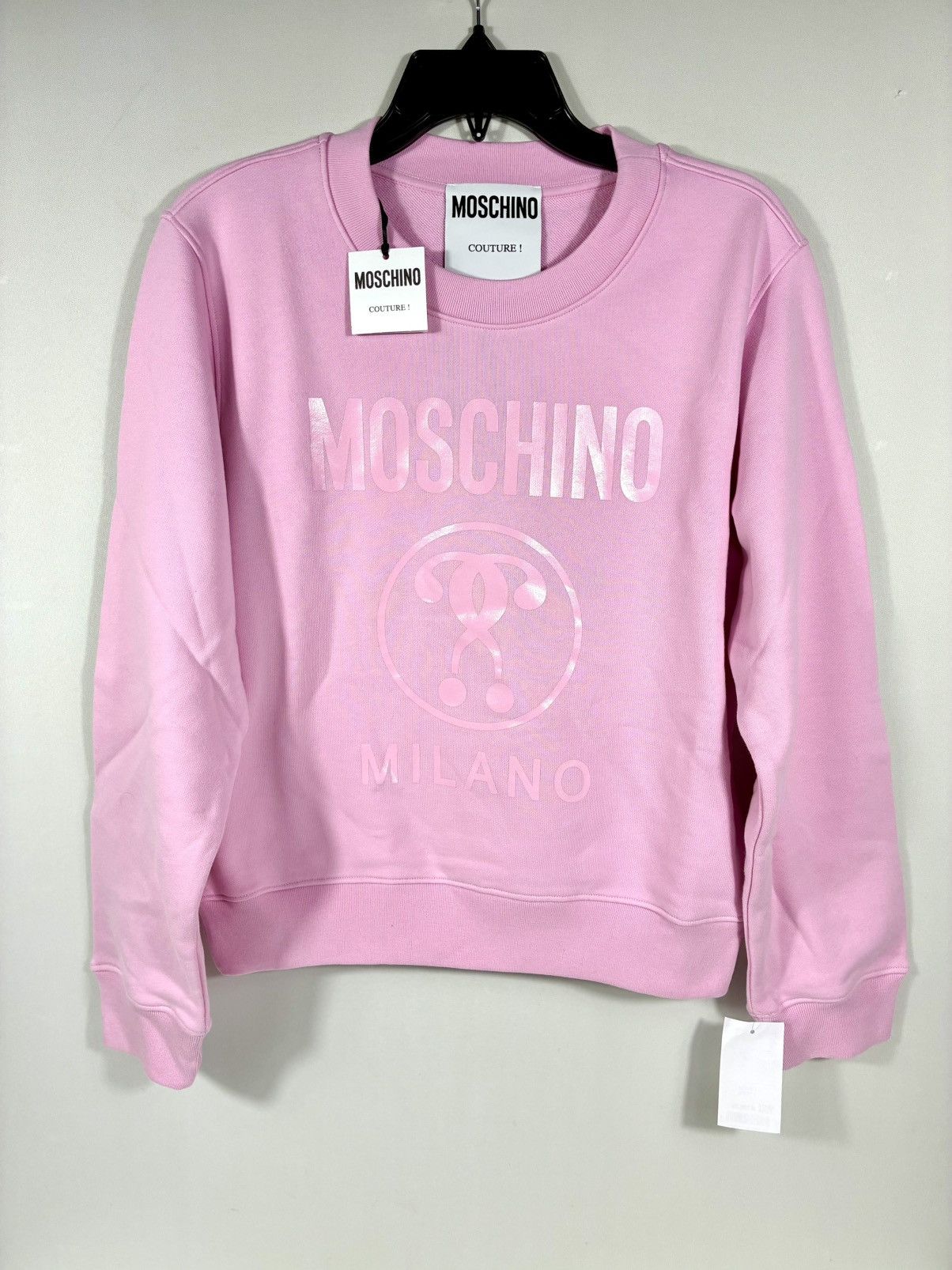 Moschino Moschino Couture Logo Double Question Mark Sweatshirt Pink 8 Size M / US 6-8 / IT 42-44 - 11 Thumbnail
