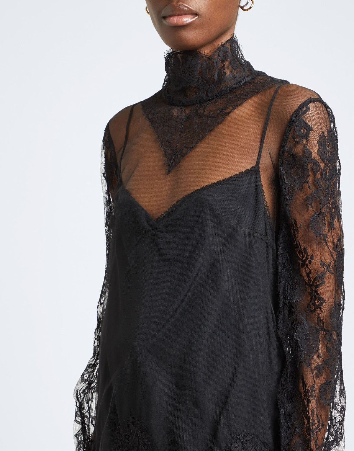 Gucci Gucci Black Tulle Lace Shirt Size XS / US 0-2 / IT 36-38 - 9 Thumbnail