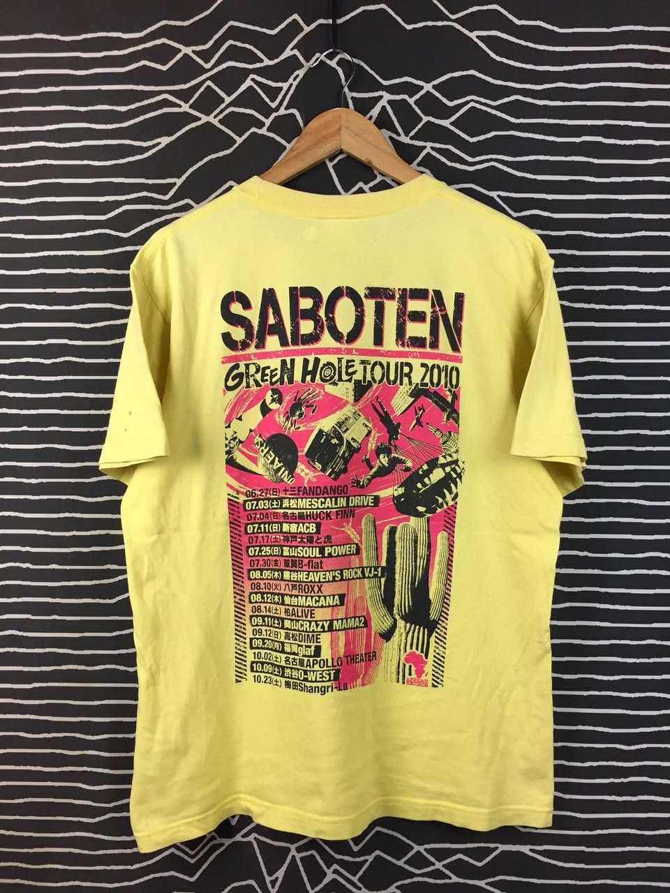 Band Tees Saboten Japanese Punk Rock Band Green Hole 2010 Tour Tee Size US L / EU 52-54 / 3 - 11 Thumbnail