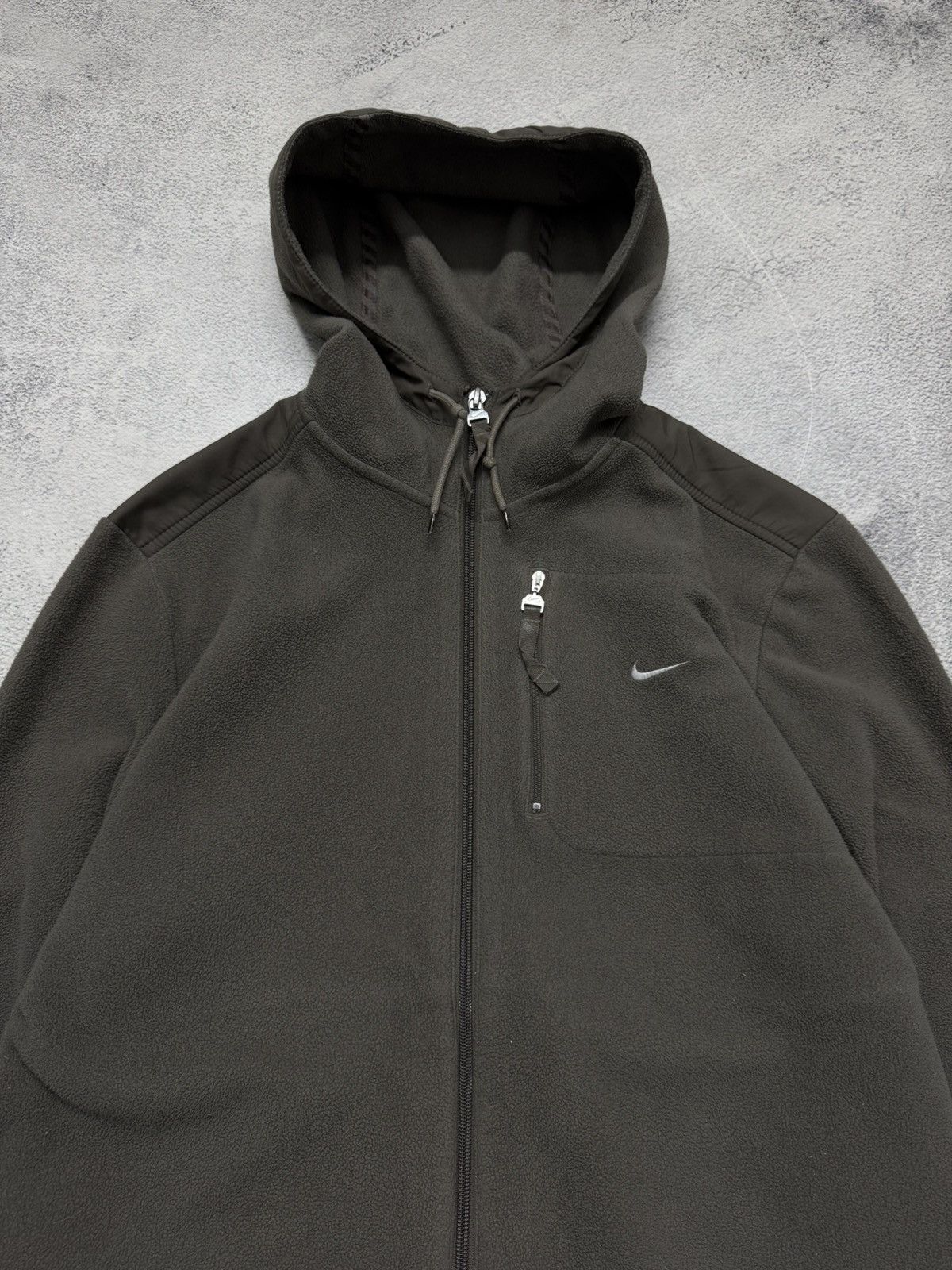Nike Vintage Y2k Nike Fleece Swoosh Logo Zip Sweatshirt 00’s Size L / US 10 / IT 46 - 1 Thumbnail