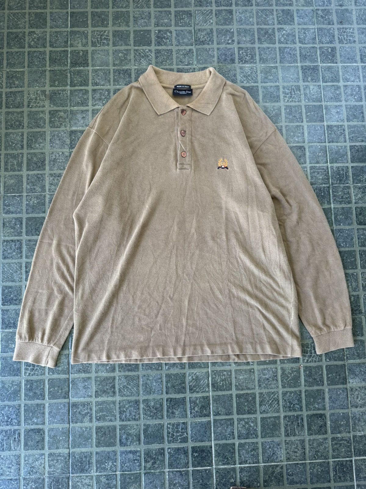 Christian Dior Monsieur VINTAGE CHRISTIAN DIOR MONSIEUR LONGSLEEVE POLO SHIRT Size US XL / EU 56 / 4 - 1 Thumbnail