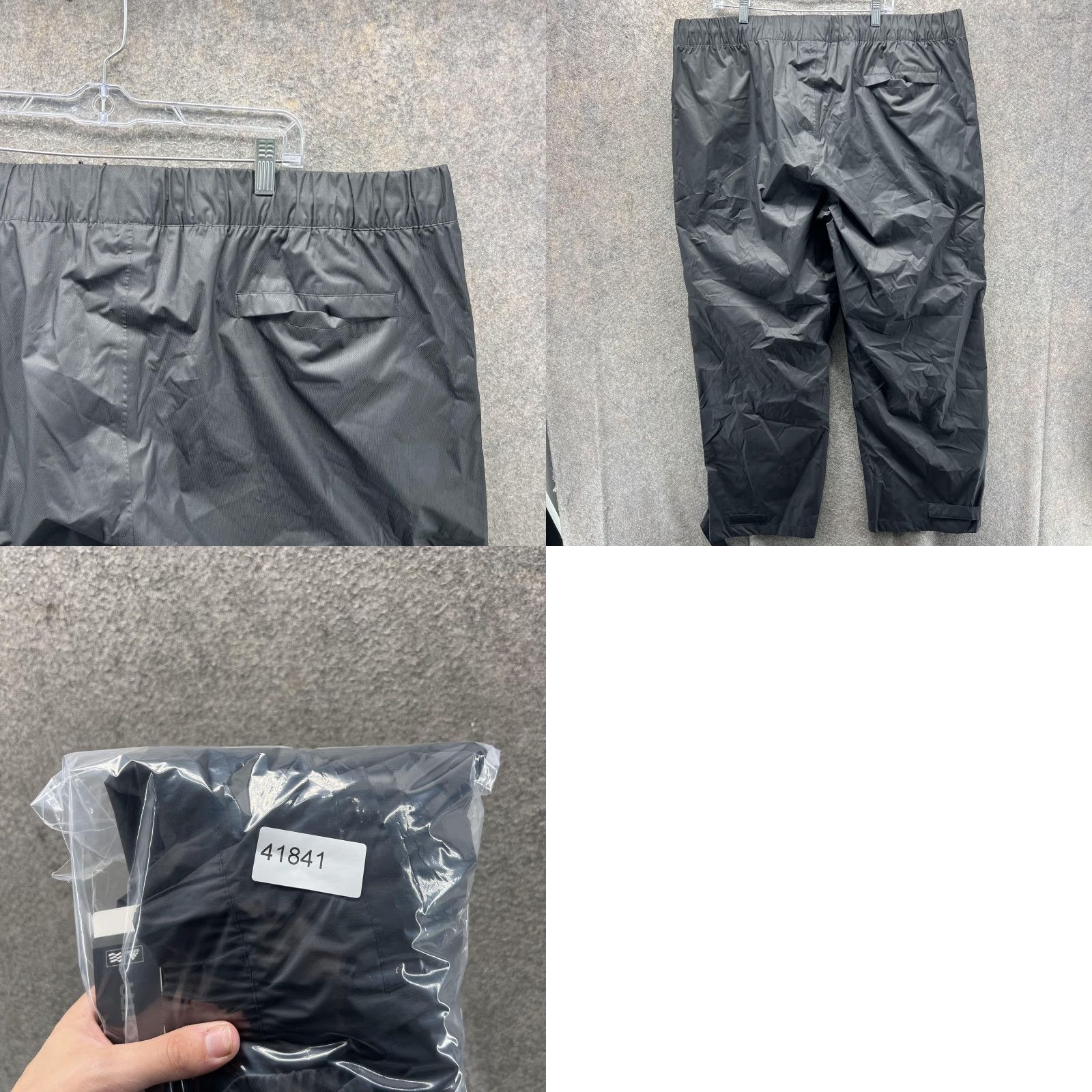 Adidas Adidas Rain Pants Mens 2XL Black Climastorm Golf Wind Water Resistant Shell Pants Size US 39 - 8 Thumbnail
