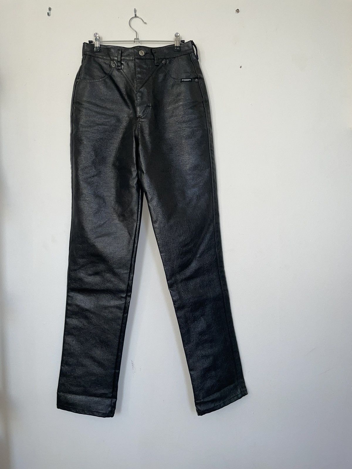 Vintage VINTAGE ROUGH RIDER CIRCLE T FAUX LEATHER WESTERN PANTS Size 28" / US 6 / IT 42 - 2 Thumbnail
