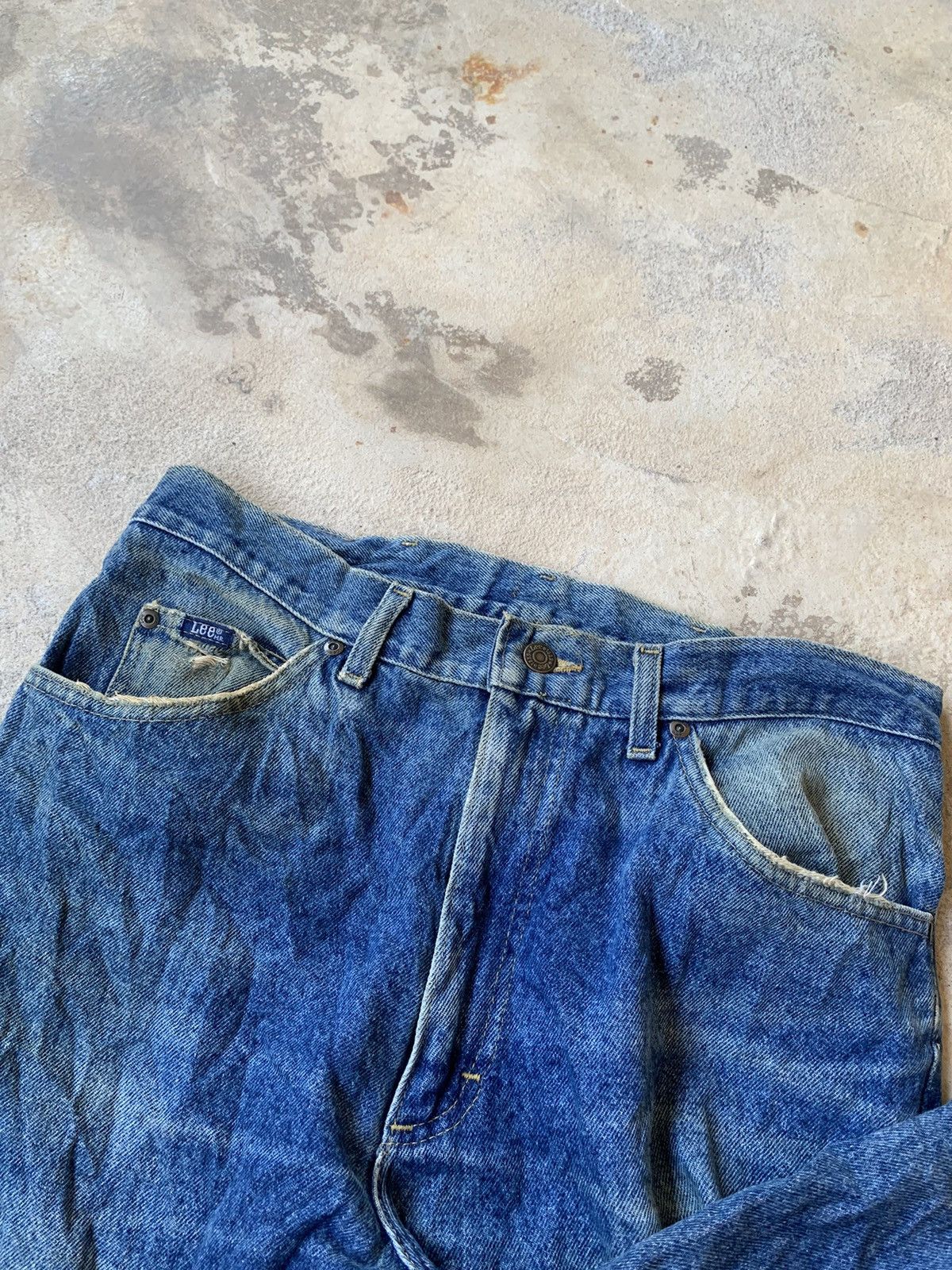 Lee × Vintage Vintage Lee Distressed Denim Size US 32 / EU 48 - 9 Thumbnail