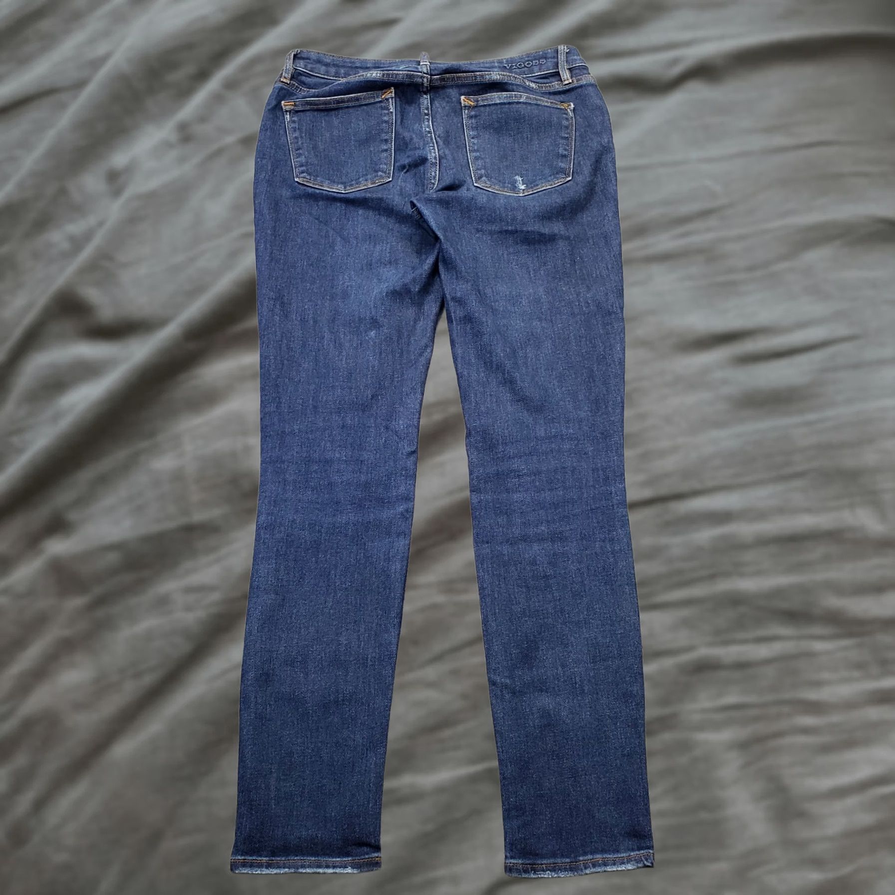 Vintage VIGOSS Jagger Jeans Womens 27x27 Blue Denim Distressed Classic Fit Skinny Leg Womens Size: 27 Blue Denim Distressed 5-Pocket Design Skinny Jeans Mens? Size 27" / US 4 / IT 40 - 1 Thumbnail