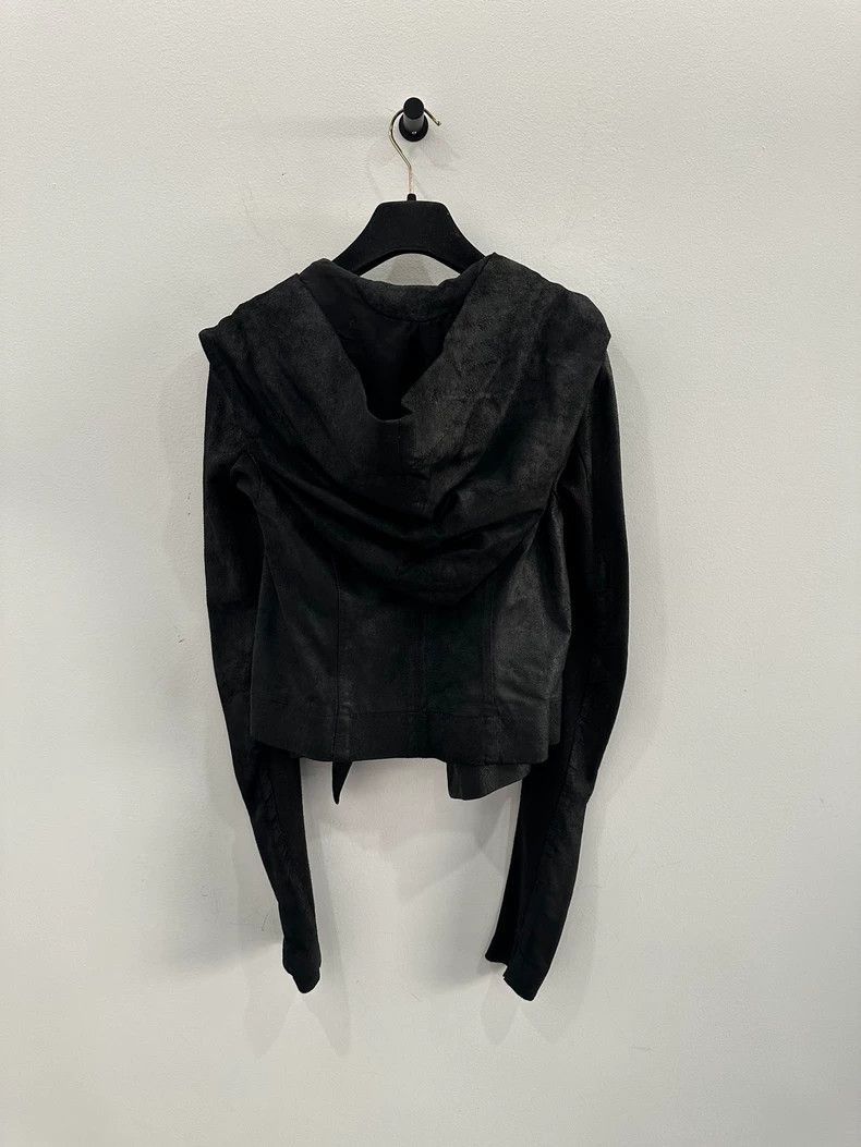 Rick Owens Rick Owens Black Zip Hooded Leather Jacket-2506 Size XS / US 0-2 / IT 36-38 - 2 Thumbnail