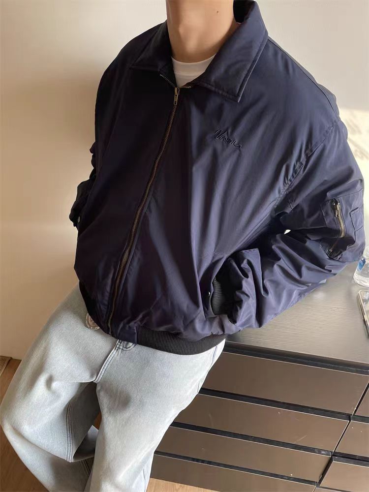 Japanese Brand × Vintage Vintage navy blue flight jacket short jacket Size US M / EU 48-50 / 2 - 2 Thumbnail
