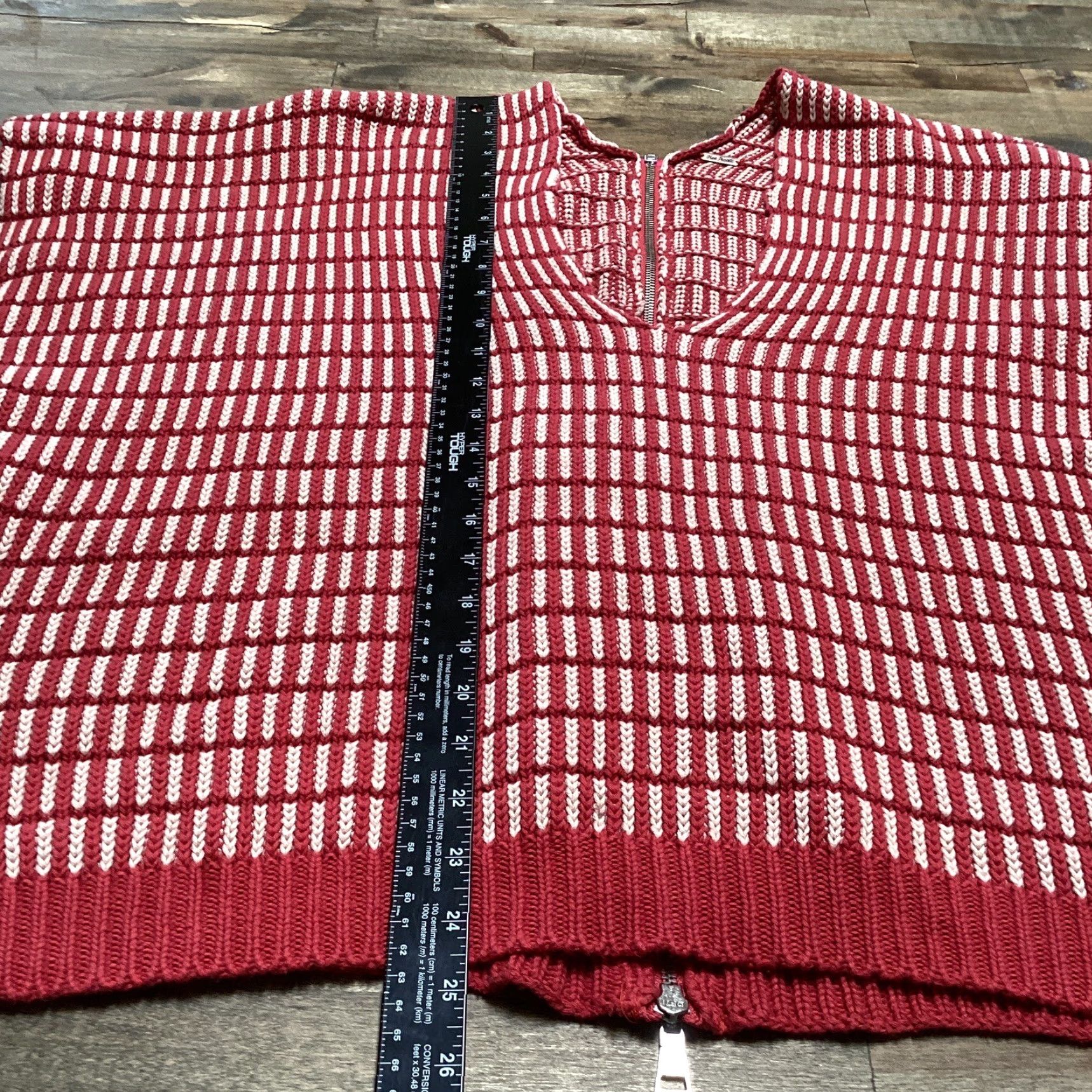 Free People Free People Sweater Women M/L Red Zip Back Oversized Poncho Vintage Bohemian Shawl Style Shirt? Size M / US 6-8 / IT 42-44 - 7 Thumbnail