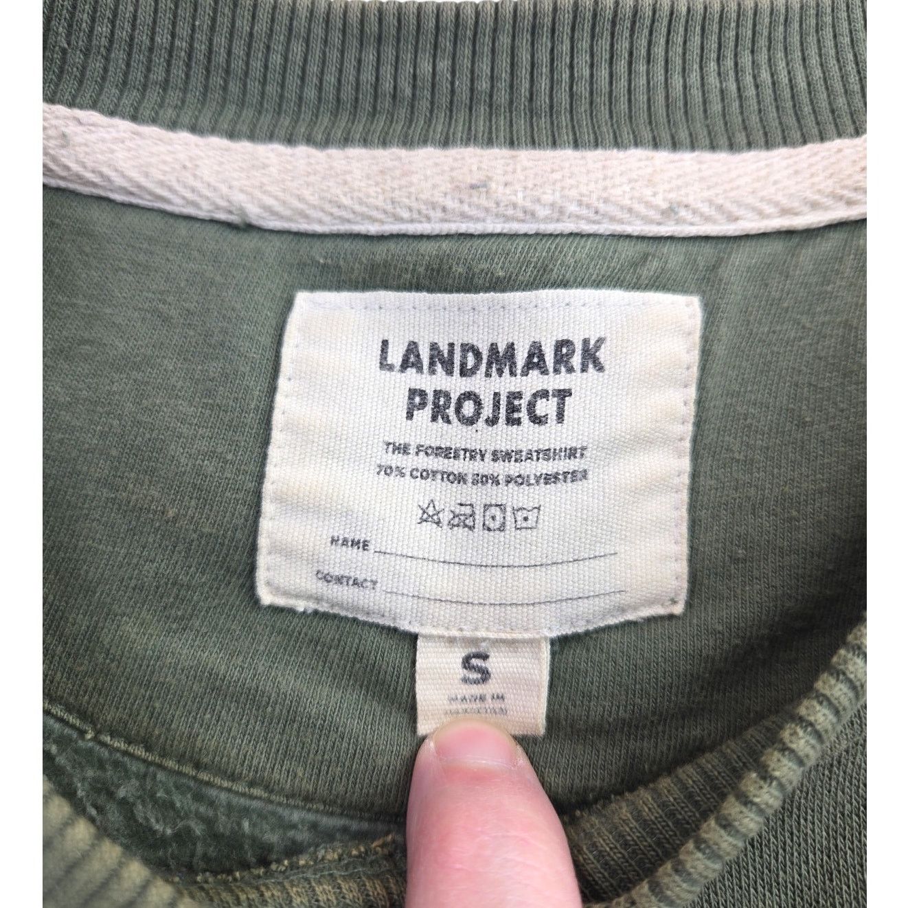 Other Landmark Project | Green Pullover Forestry Sweatshirt |Small Size US S / EU 44-46 / 1 - 5 Thumbnail