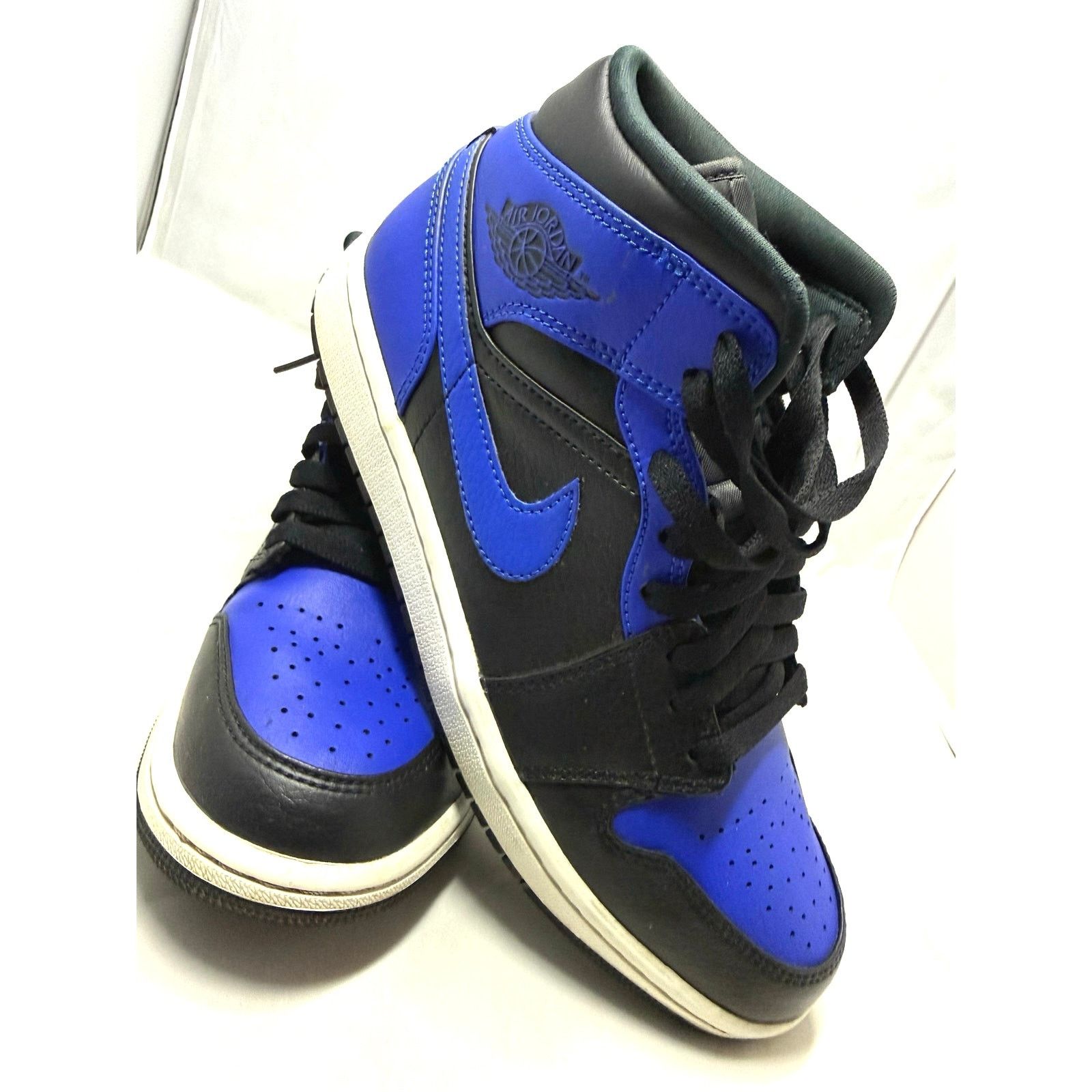 Nike Nike Air Jordan 1 Mid Hyper Royal Men's Size 8 554724-077 Size US 8 / EU 41 - 1 Thumbnail