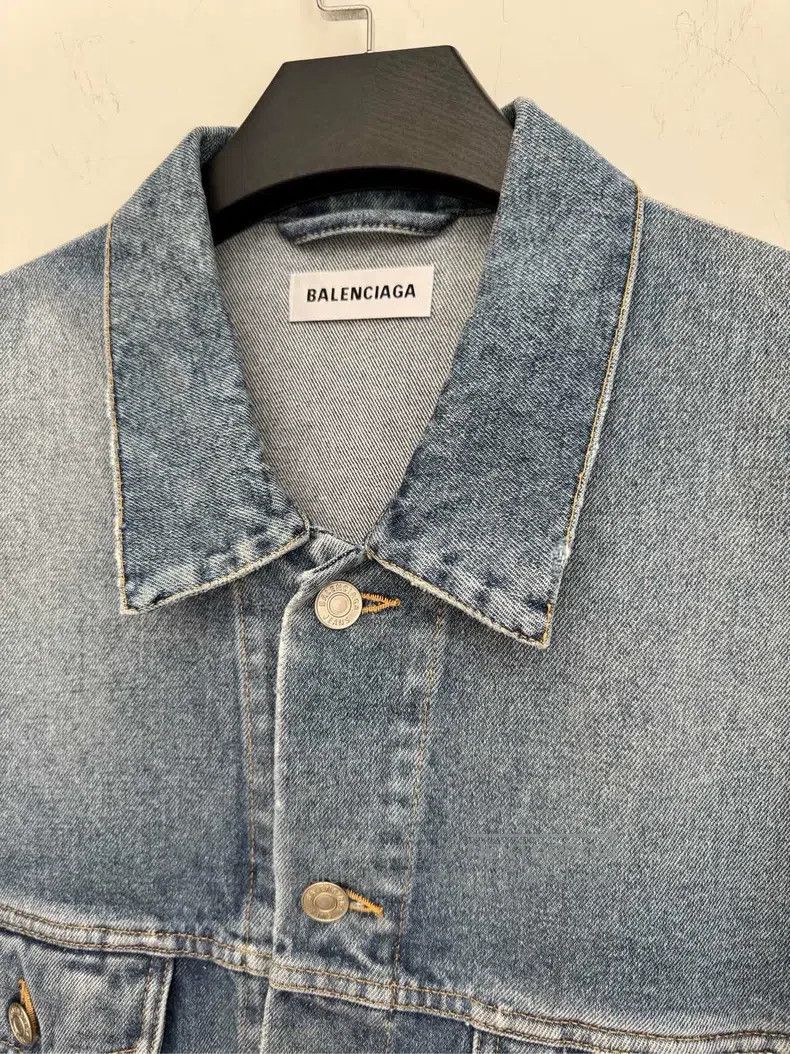 Balenciaga Balenciaga Denim Jacket Size XXS / US 00 / IT 34 - 5 Thumbnail