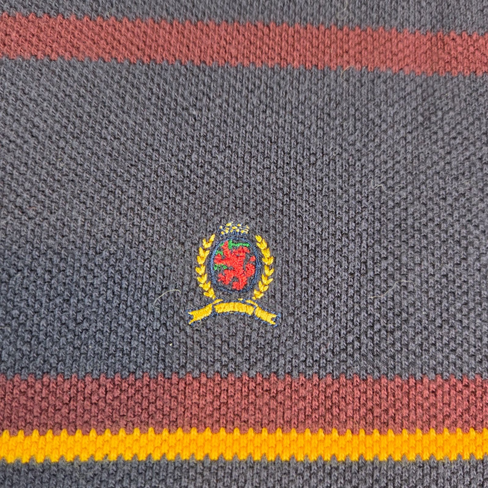 Tommy Hilfiger Tommy Hilfiger XXL Striped Sweater Navy Red Yellow Size US XXL / EU 58 / 5 - 4 Thumbnail