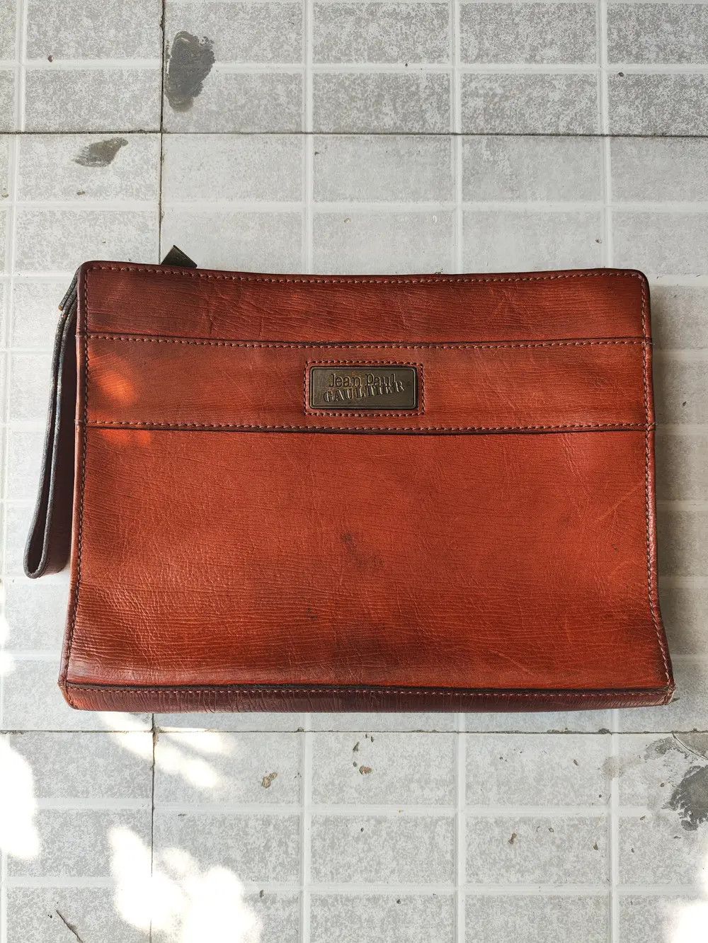 Jean Paul Gaultier Archive metal logo leather handbag Size ONE SIZE - 1 Thumbnail