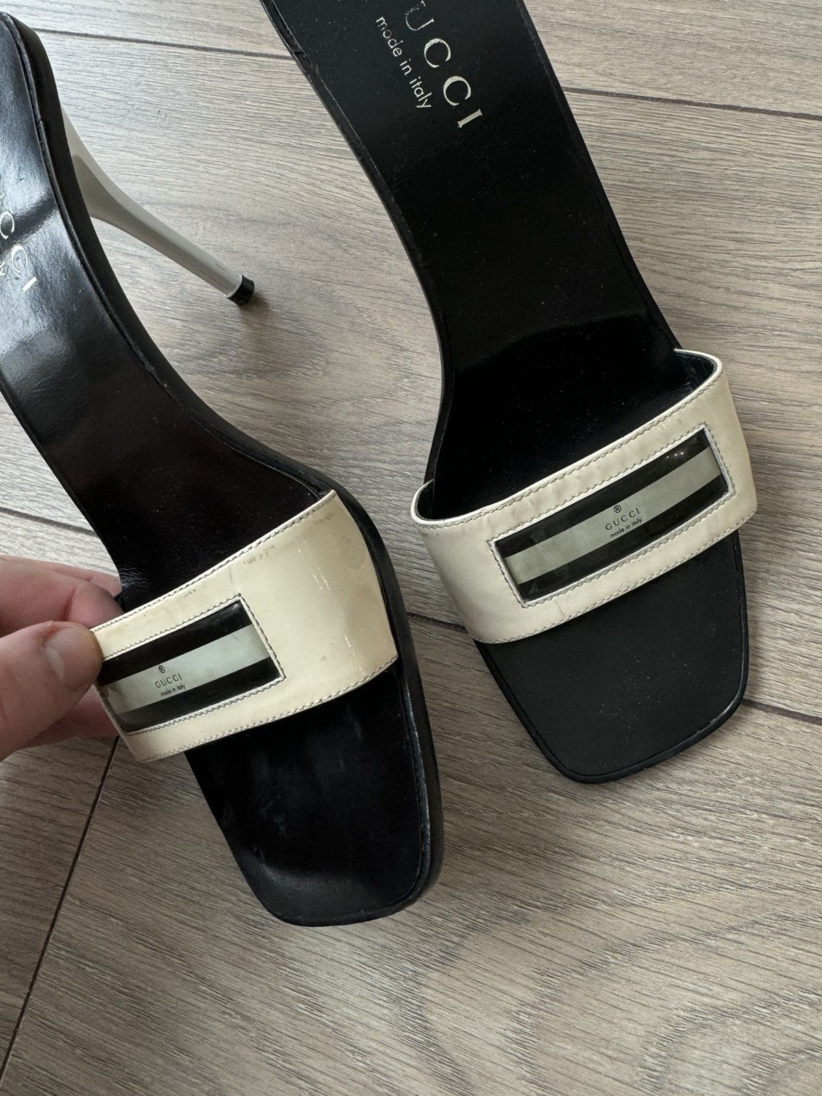 Gucci Vintage Gucci Limited Edition Thick Heel Slide Sandals Size US 8 / IT 38 - 5 Thumbnail