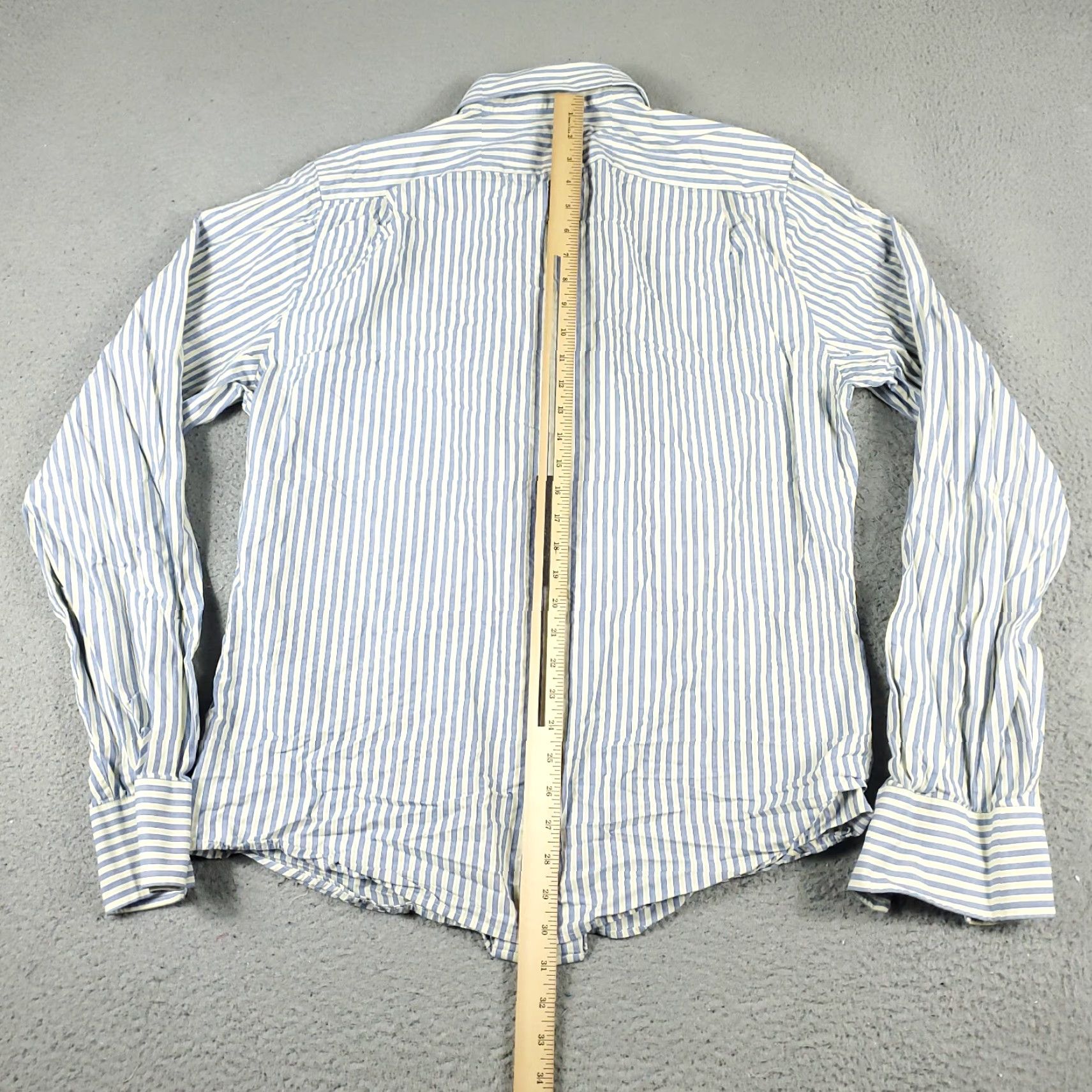 Abercrombie & Fitch VINTAGE Abercrombie & Fitch Shirt Mens 2XL Blue Striped Button-Up Long Sleeve Casual Business Formal Workwear Men Size US XXL / EU 58 / 5 - 4 Thumbnail