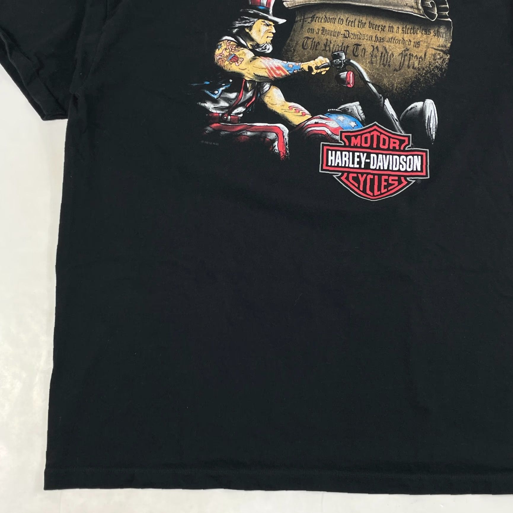 Harley Davidson VINTAGE Harley-Davidson Shirt Mens XL Black Motorcycle Abe Lincoln Constitution T-Shirt Mens Graphic Print Logo Community Style Modern TrueClassic? Size US XL / EU 56 / 4 - 5 Thumbnail