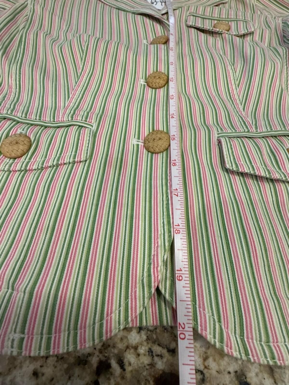 Other Loft preppy striped blazer jacket pink green white SZ 2 Size XS / US 0-2 / IT 36-38 - 6 Thumbnail
