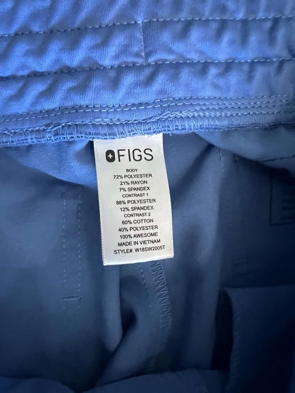 Designer Figs scrub joggers Light Blue Technical Collection small Size ONE SIZE - 5 Thumbnail