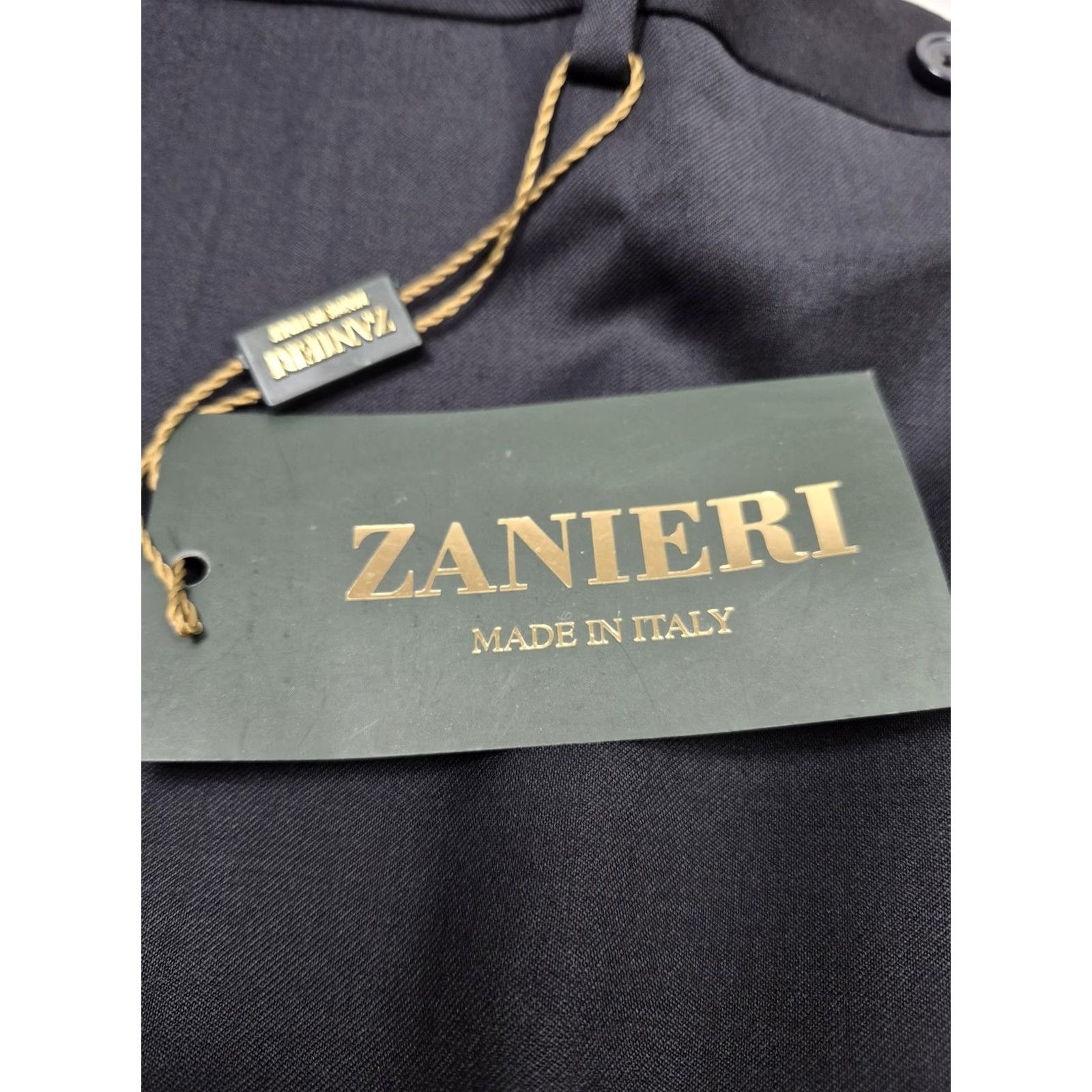 Vintage VTG Zanieri Dress Pants Mens 42x36 Gray Wool Flat Front Straight Made Italy NWT Size US 42 / EU 58 - 3 Thumbnail