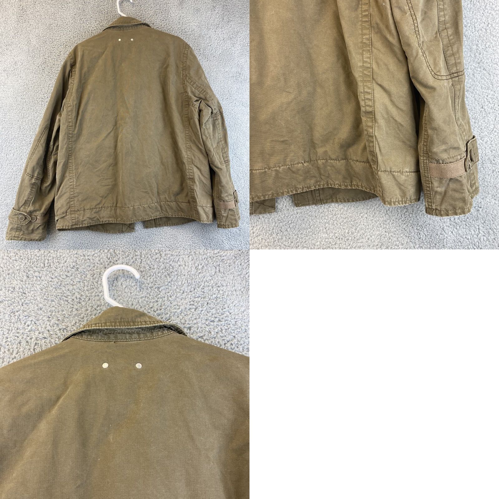 Olive VINTAGE Jacket Flyers Military Jacket Men Large Olive Green Casual Winter 80s Durable Flyer's Jacket Size US L / EU 52-54 / 3 - 8 Thumbnail