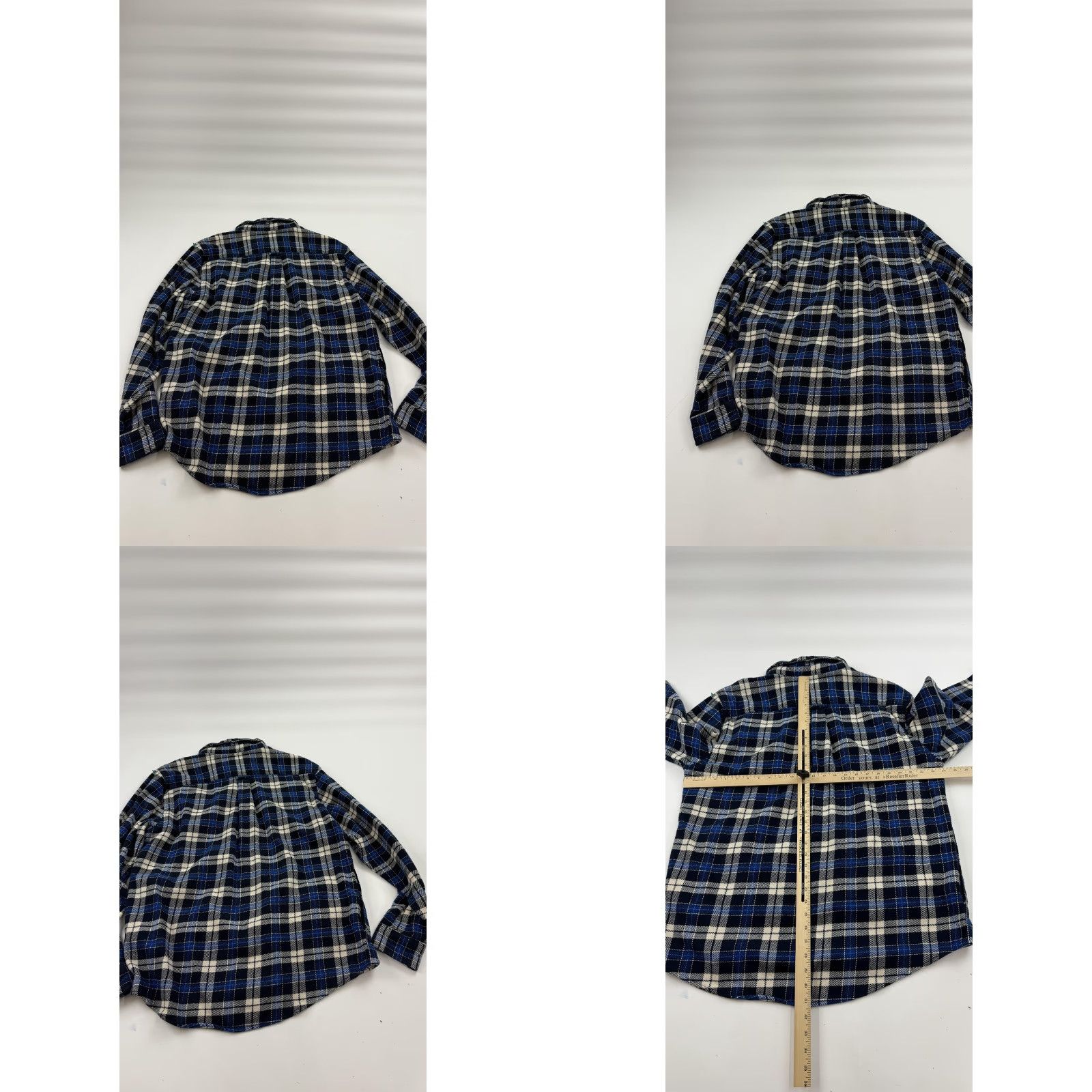 Orvis VINTAGE Orvis Flannel Shirt Jacket Mens XL Blue Plaid Lined Hand Pockets Button Front Size US XL / EU 56 / 4 - 8 Thumbnail