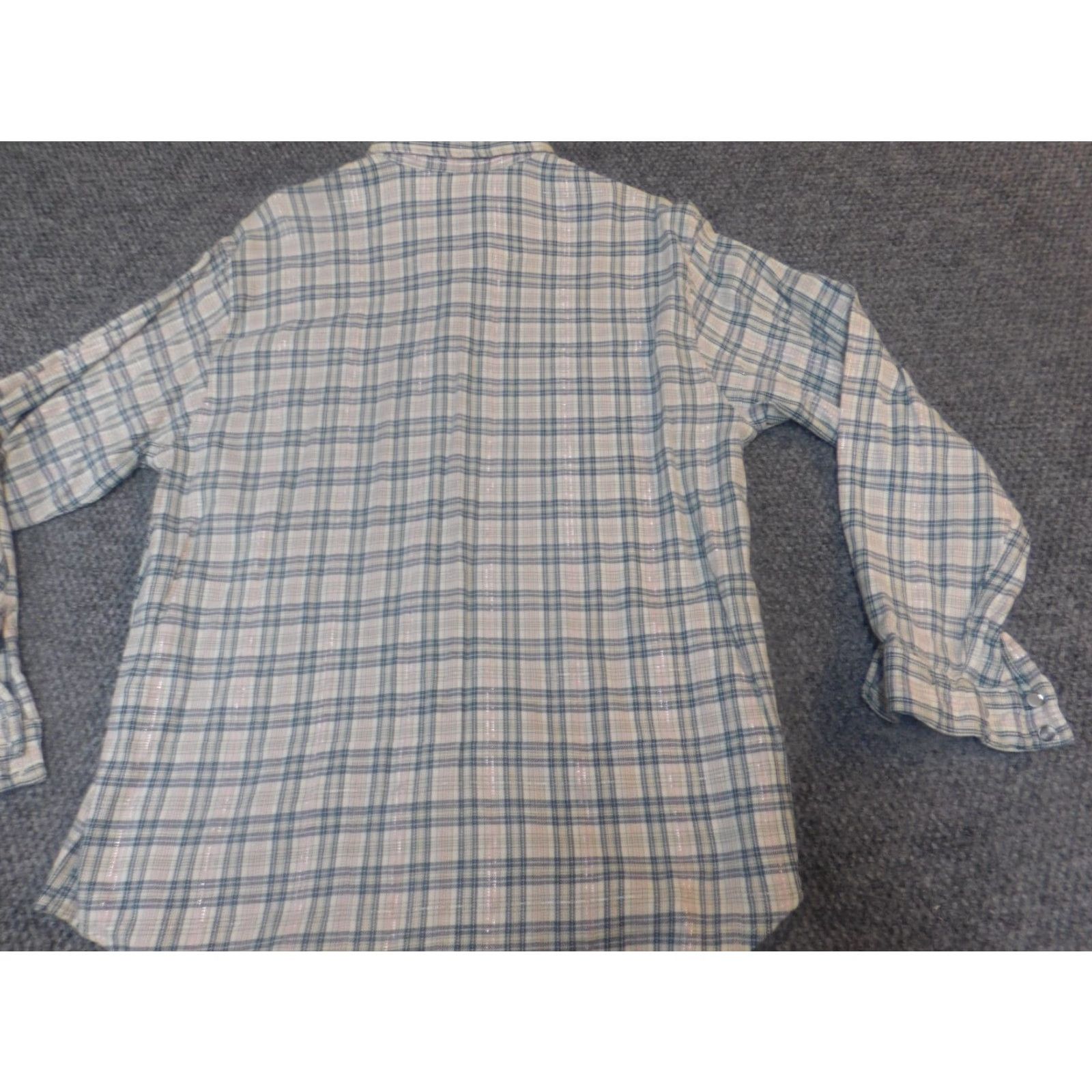 Vintage Krazy Kat Womens Shirt Medium plaid flowers button down Size M / US 6-8 / IT 42-44 - 6 Thumbnail