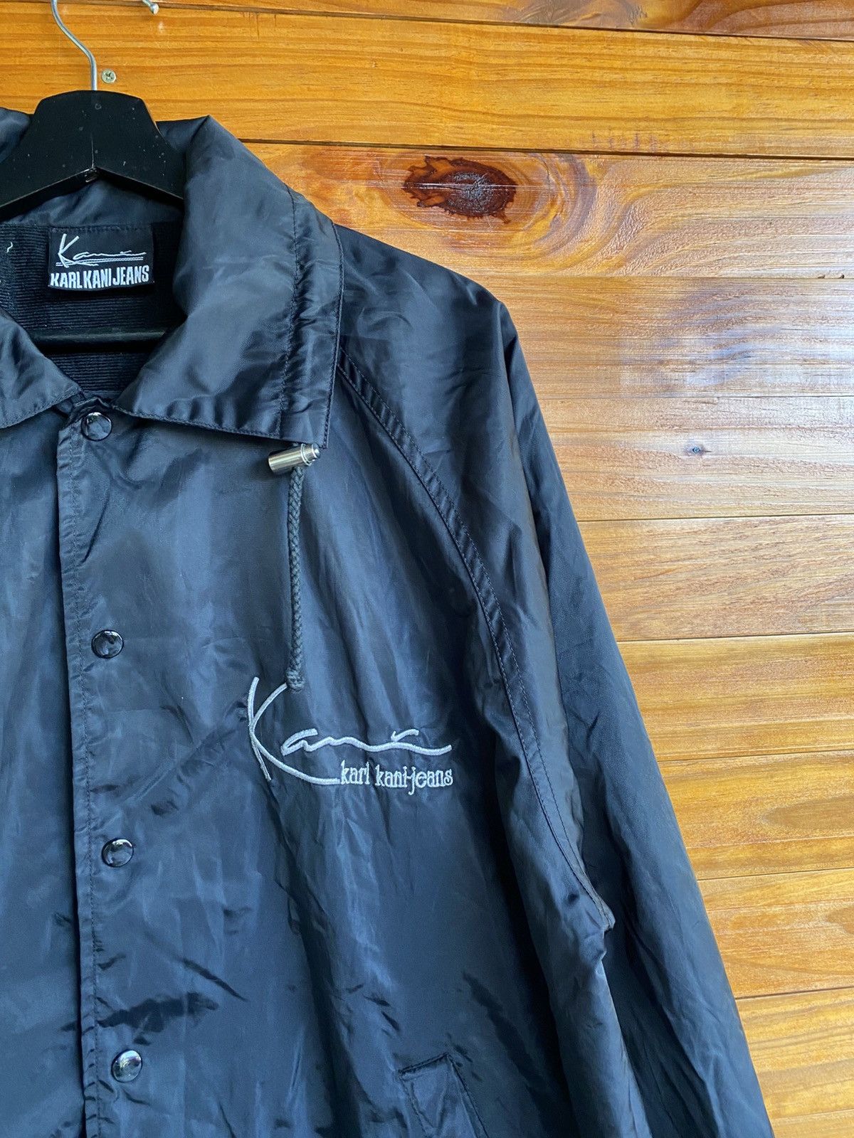 Karl Kani Karl Kani Jeans Black Coach Jacket Hip Hop Streetwear Size US L / EU 52-54 / 3 - 6 Thumbnail