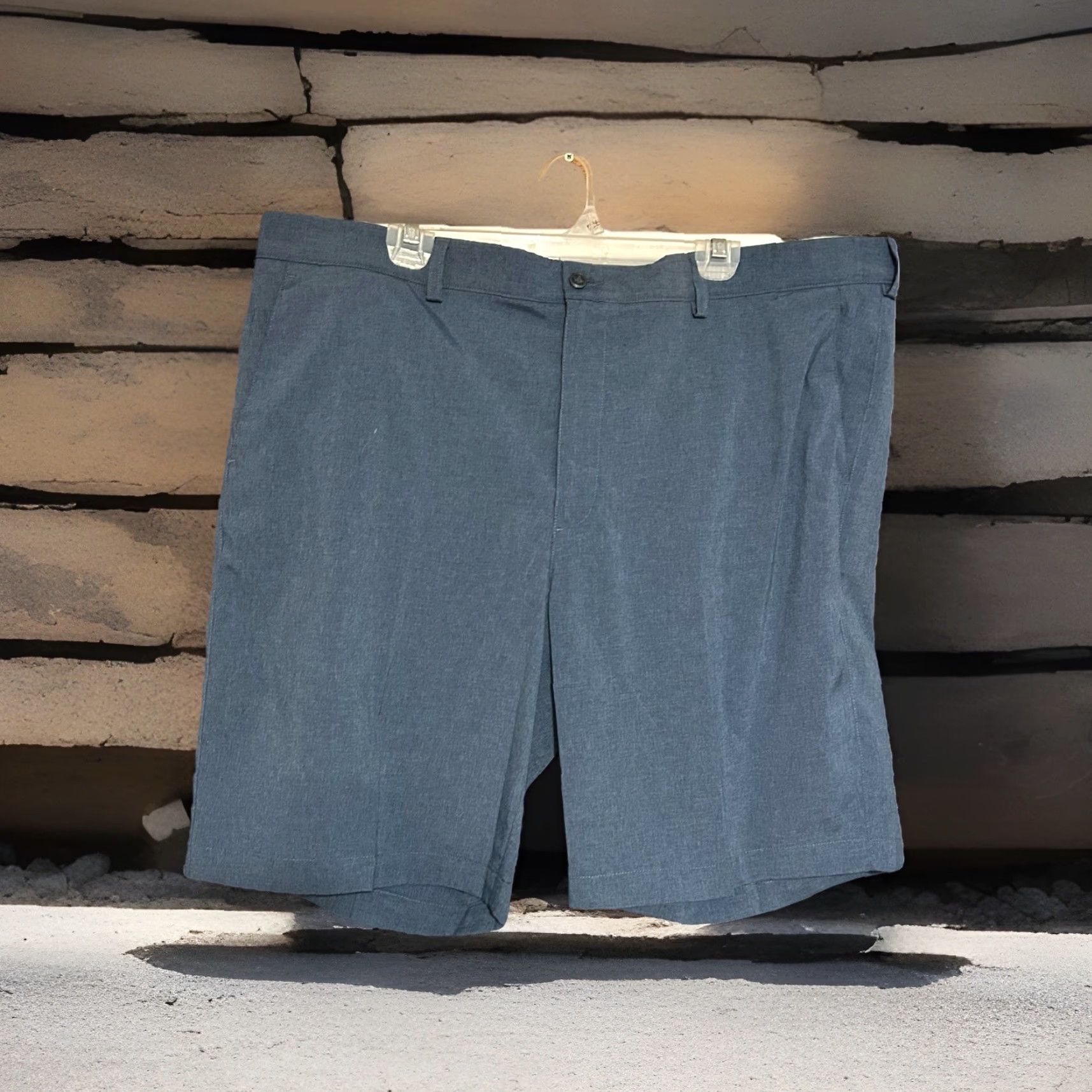 PGA Tour PGA TOUR Golf Shorts Men 42 Chino Inseam 10" Blue Gray Preppy Pocket Zipper Button Casual Vintage: No Size US 42 / EU 58 - 3 Thumbnail