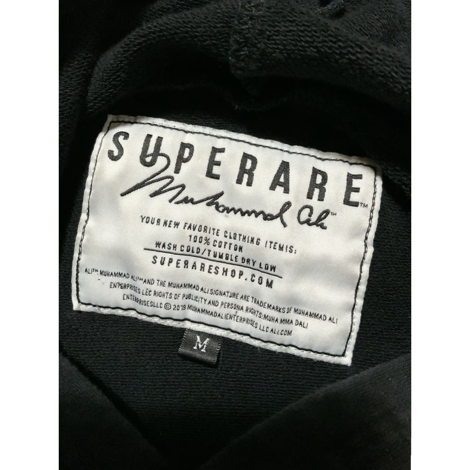 Vintage VINTAGE Superare X Muhammad Ali Fly Like Butterfly Sting Like Bee S/S Pullover Hoodie M Men Black Size US M / EU 48-50 / 2 - 5 Thumbnail