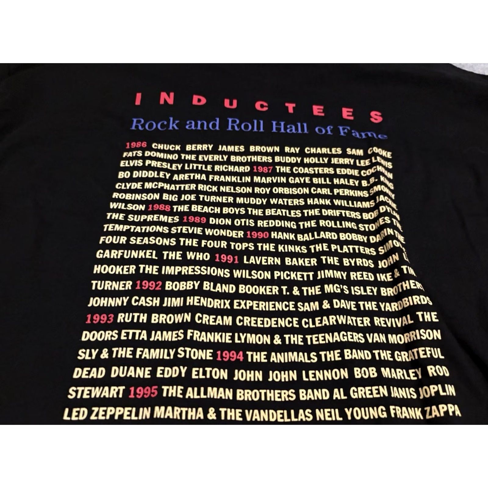 Vintage VINTAGE 1995 Rock and Roll Hall of Fame Museum Cleveland Grand Opening Shirt XL Mens Black Cronies T-Shirt Size US XL / EU 56 / 4 - 7 Thumbnail