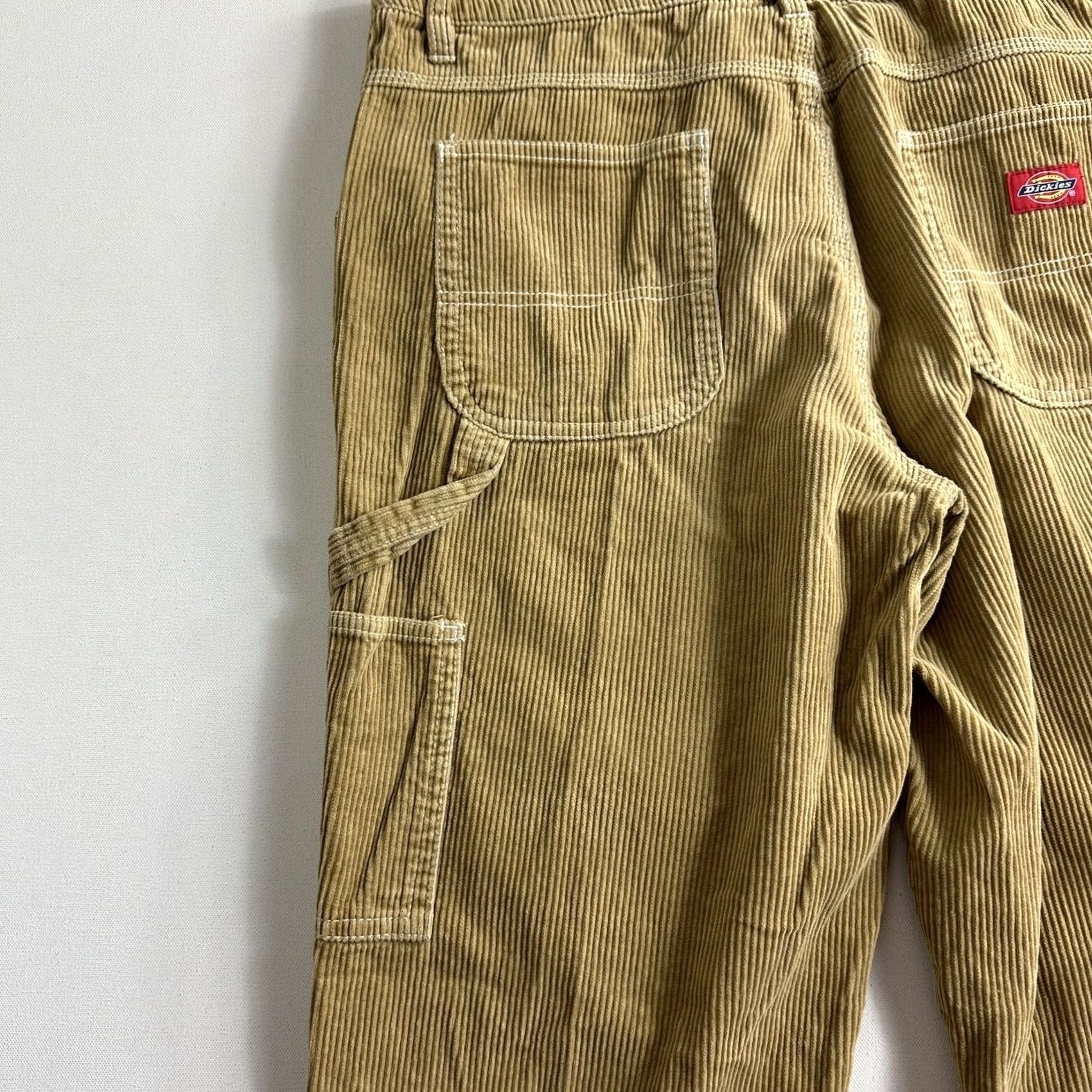 Dickies Dickies Juniors Carpenter Relaxed Corduroy Khaki Pants Size 11x30 Casual Brown Pants Women Size 32" / US 10 / IT 46 - 5 Thumbnail