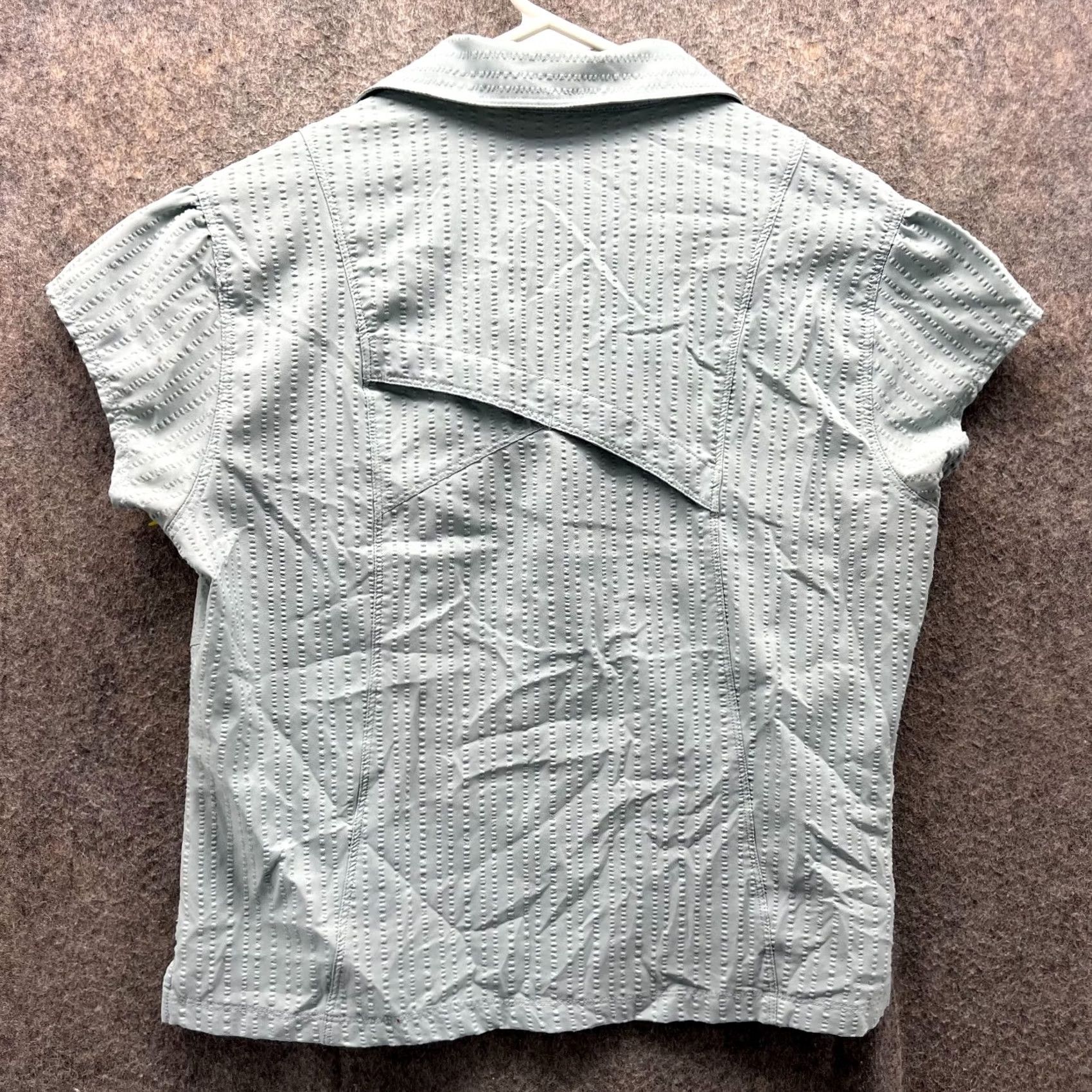Eastern Mountain Sports EASTERN MOUNTAIN SPORTS Shirt Women Large Blue Outdoors Snap Short Sleeve Shirt Size L / US 10 / IT 46 - 2 Thumbnail